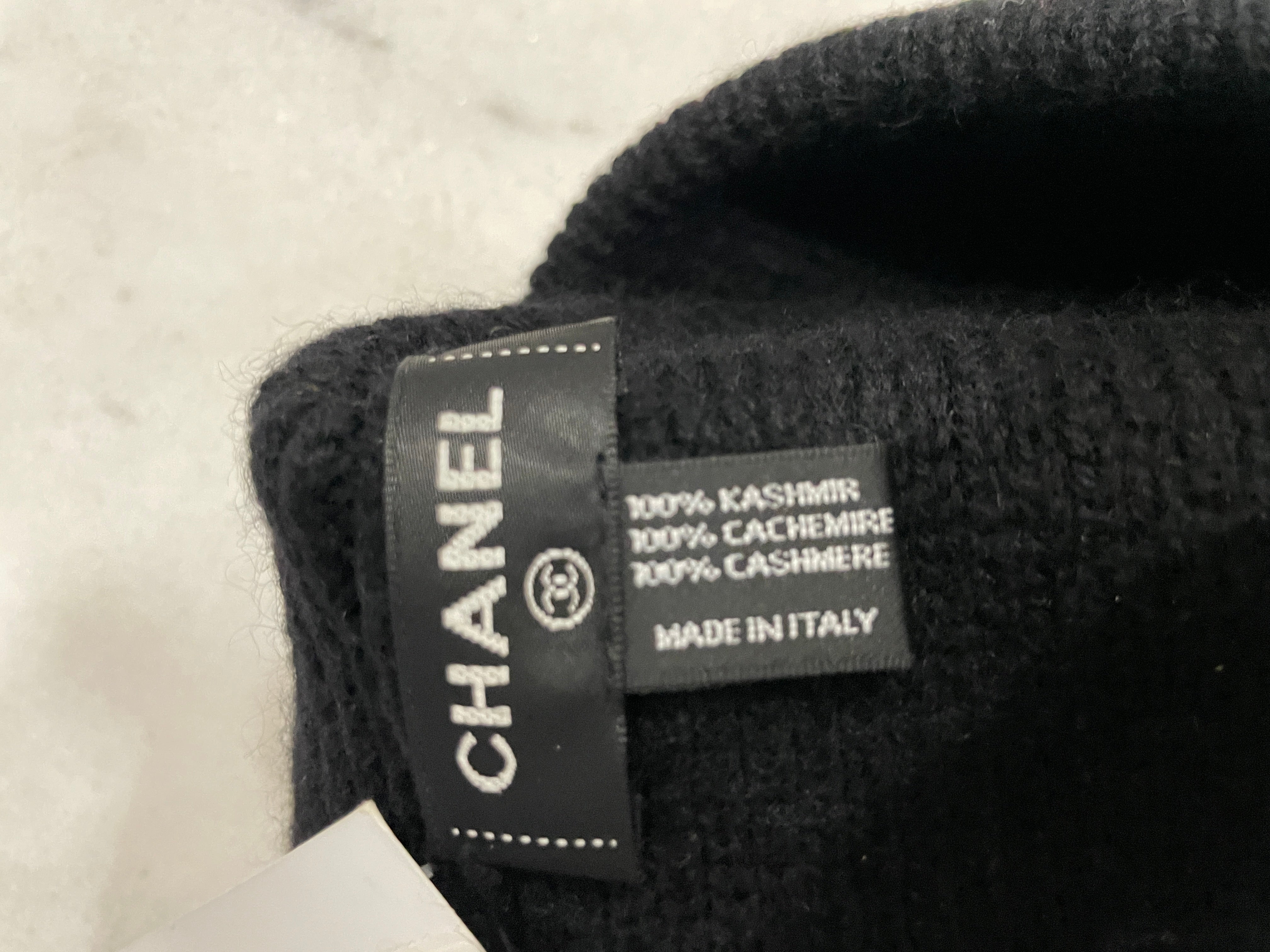 Chanel Black Cashmere Beanie