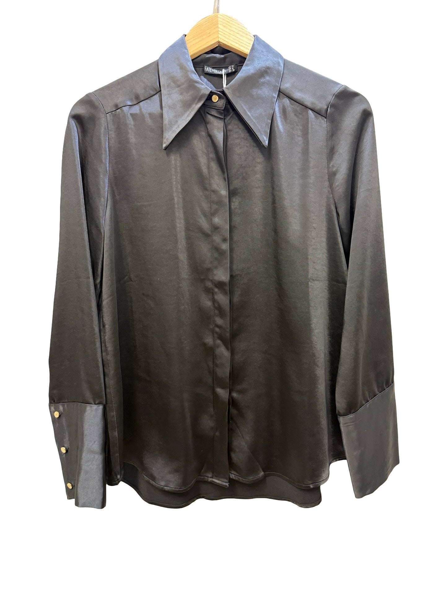 Fate & Becker Black Silk Shirt 10