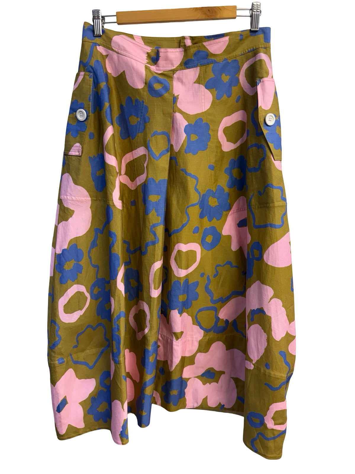 Lee Mathews Khaki/Pink/Blue Skirt 3