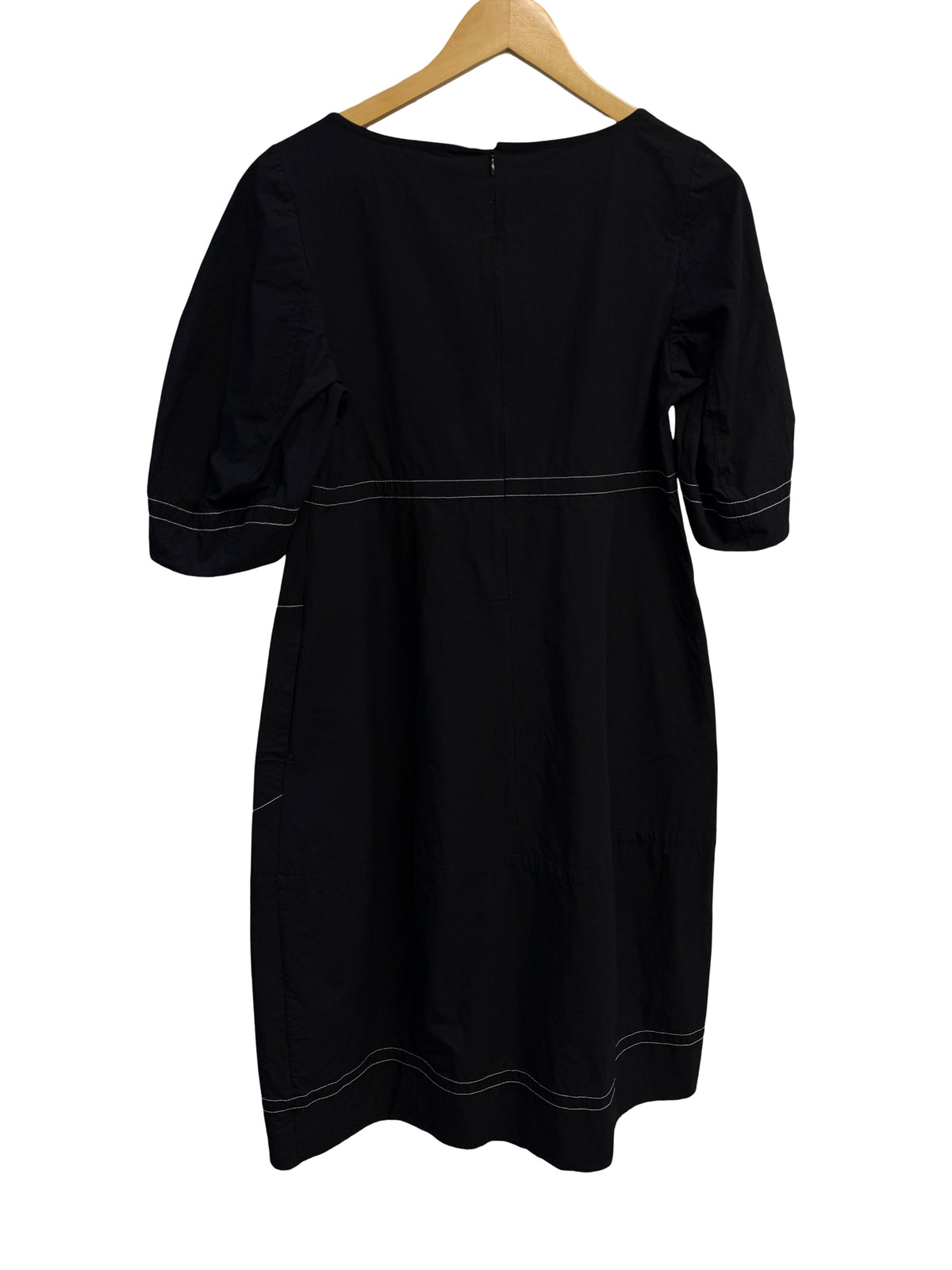 Lee Mathews Black Dress Wte Stitching 2