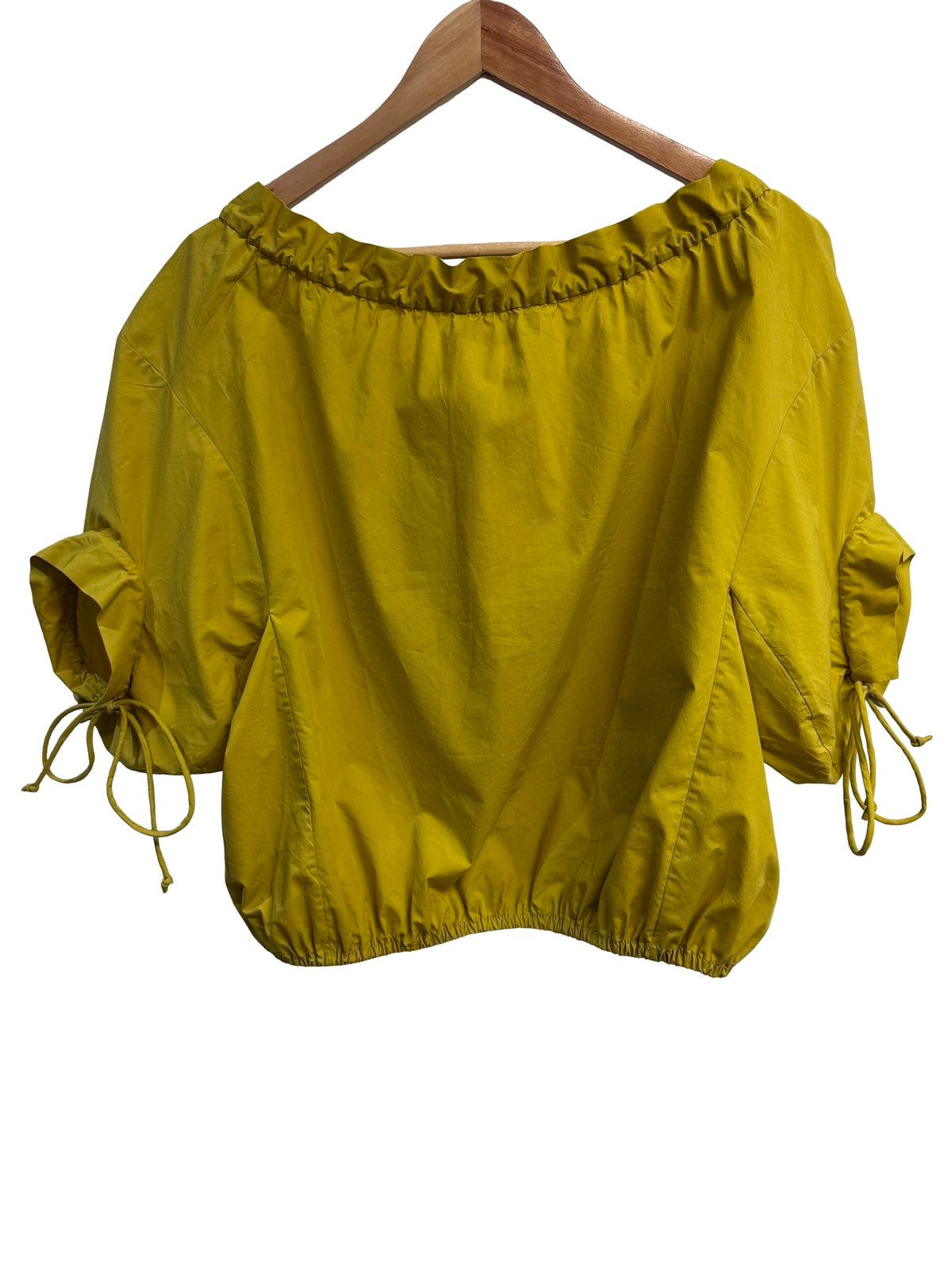 Tory Burch Gold Tie-Drawn Summer Top 10