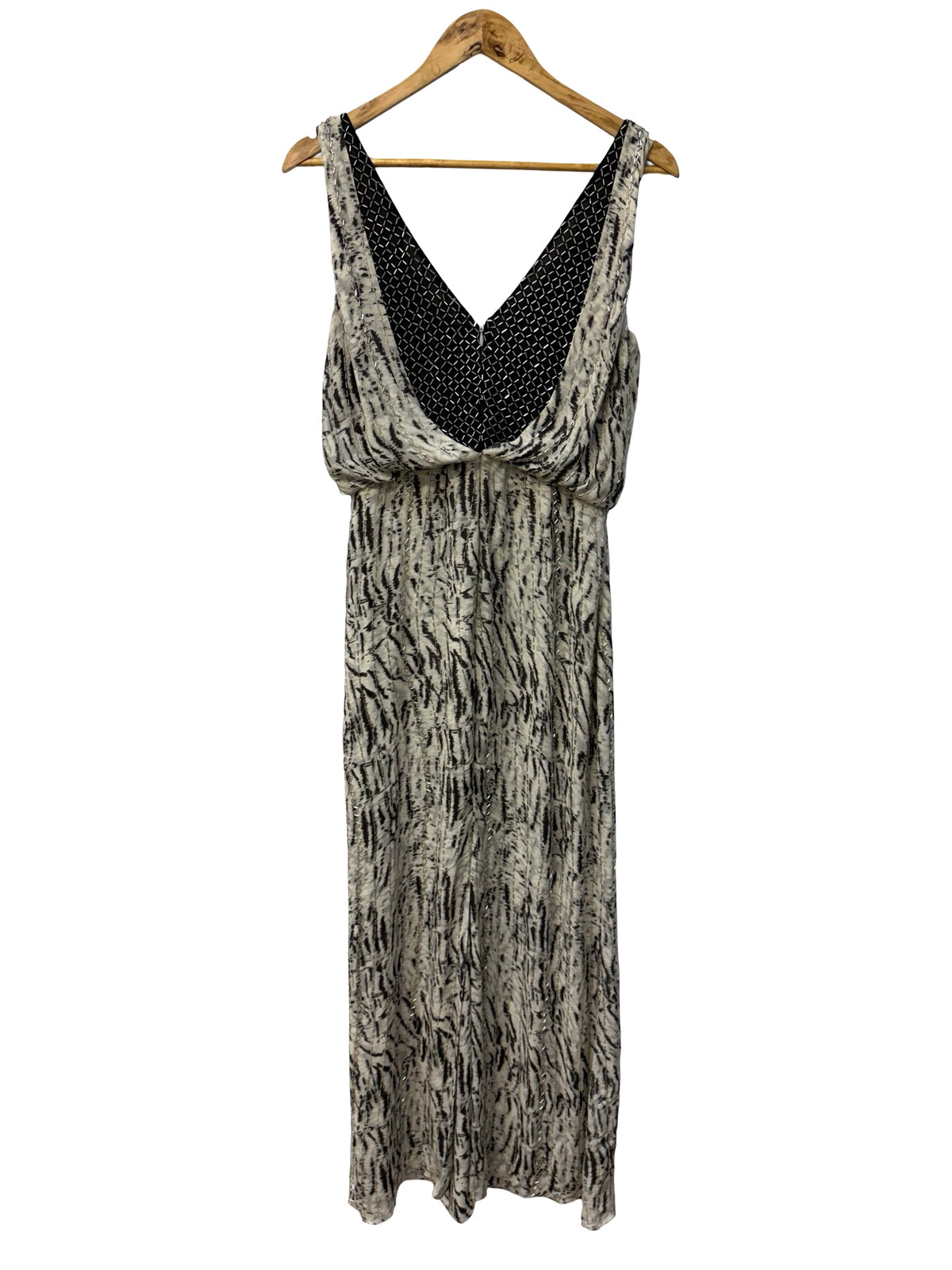 Parker Black Black & White Maxi Dress 4