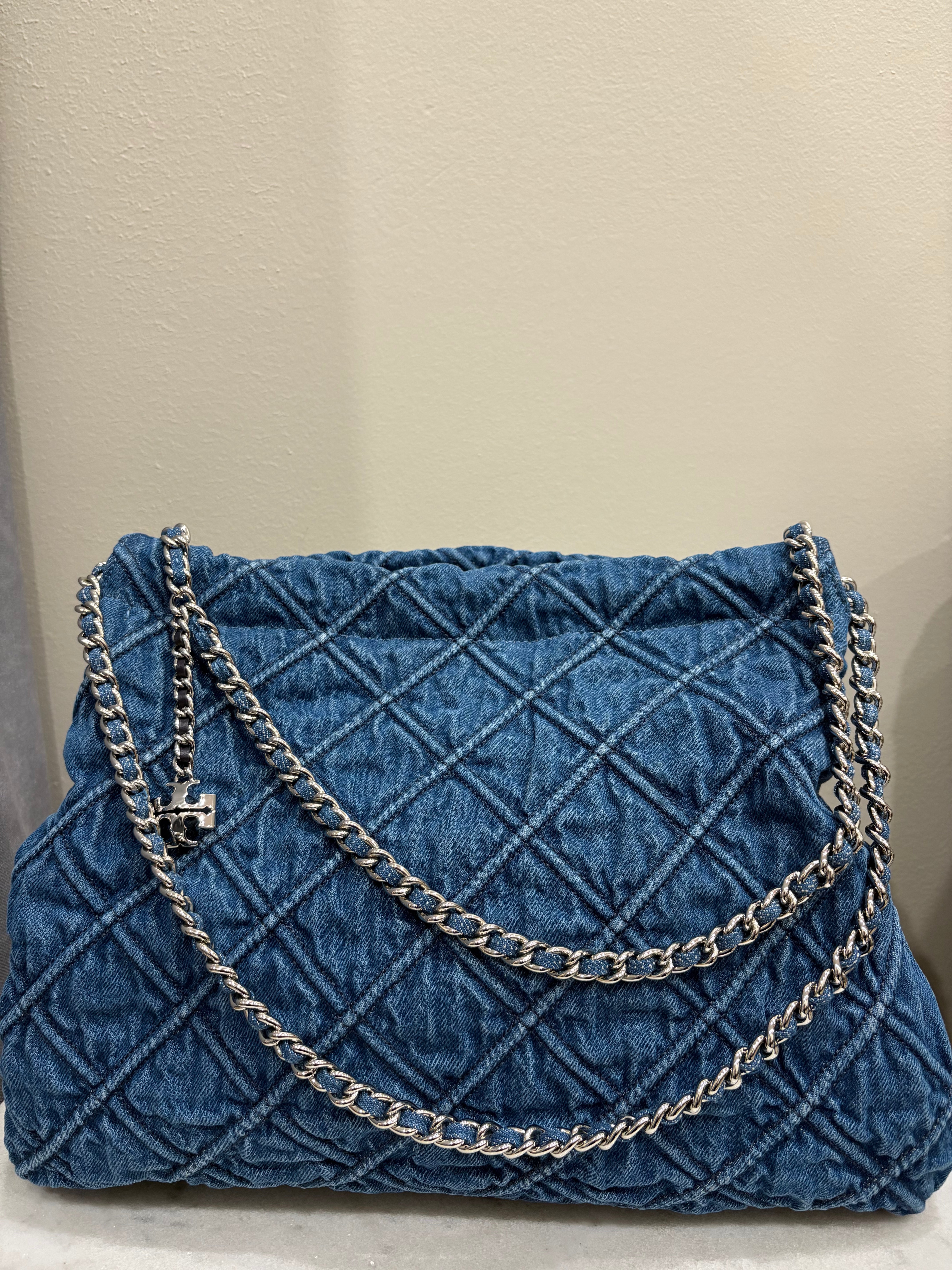Tory Burch Blue Denim Bag