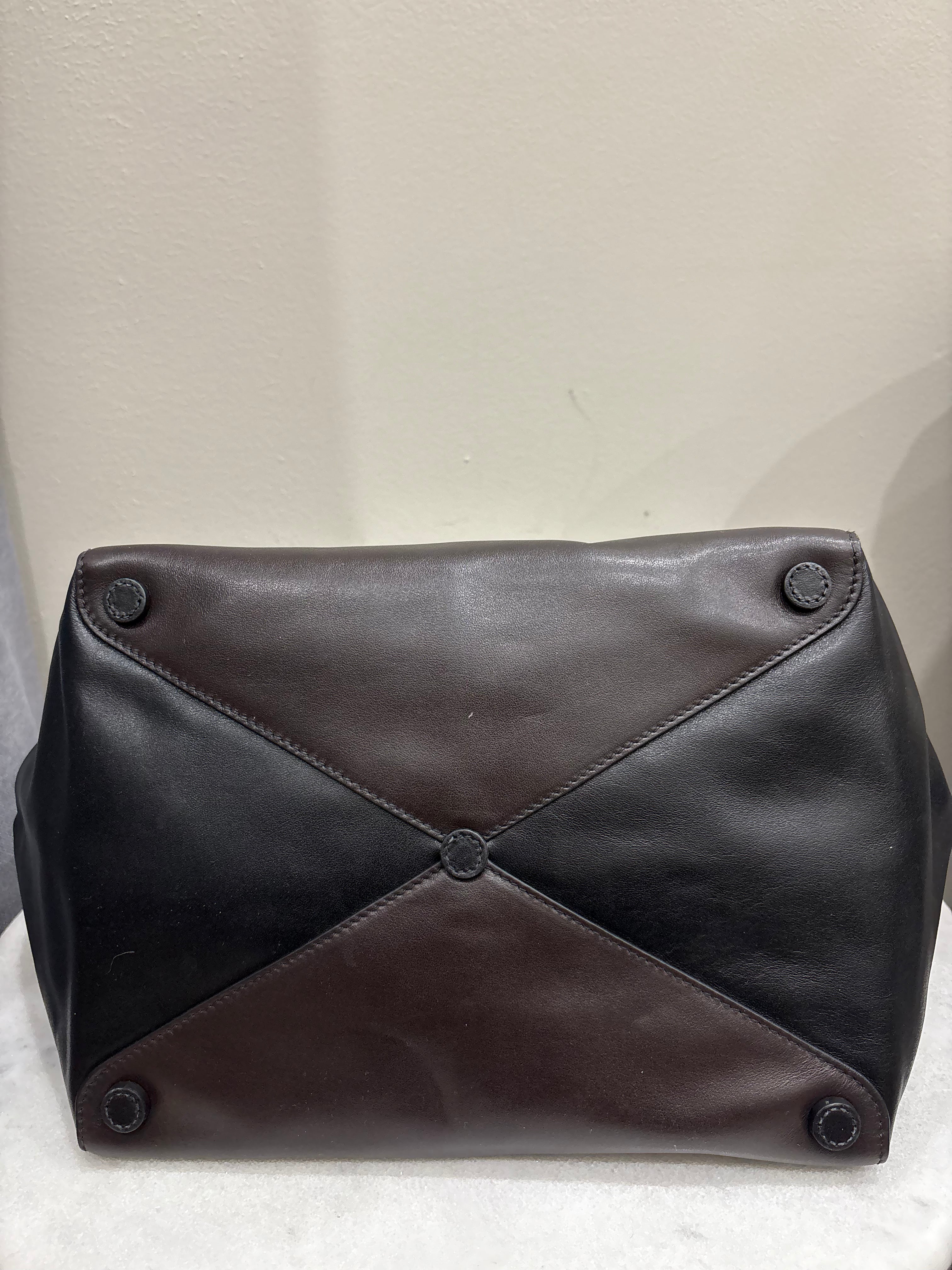 Prada Calf Tote Black/ Brown Bag