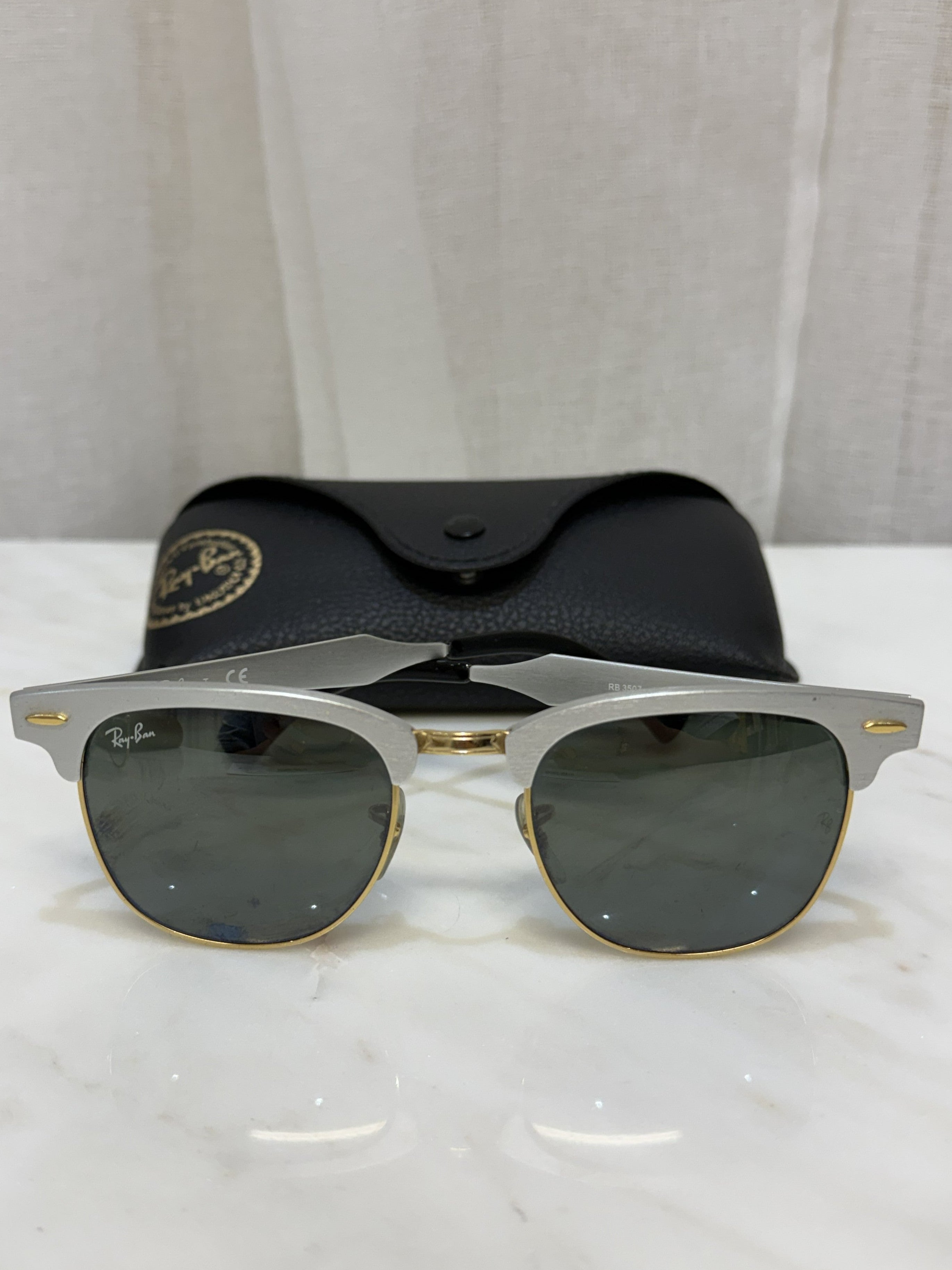 Rayban Gold/Blue Tint Sunglasses WC