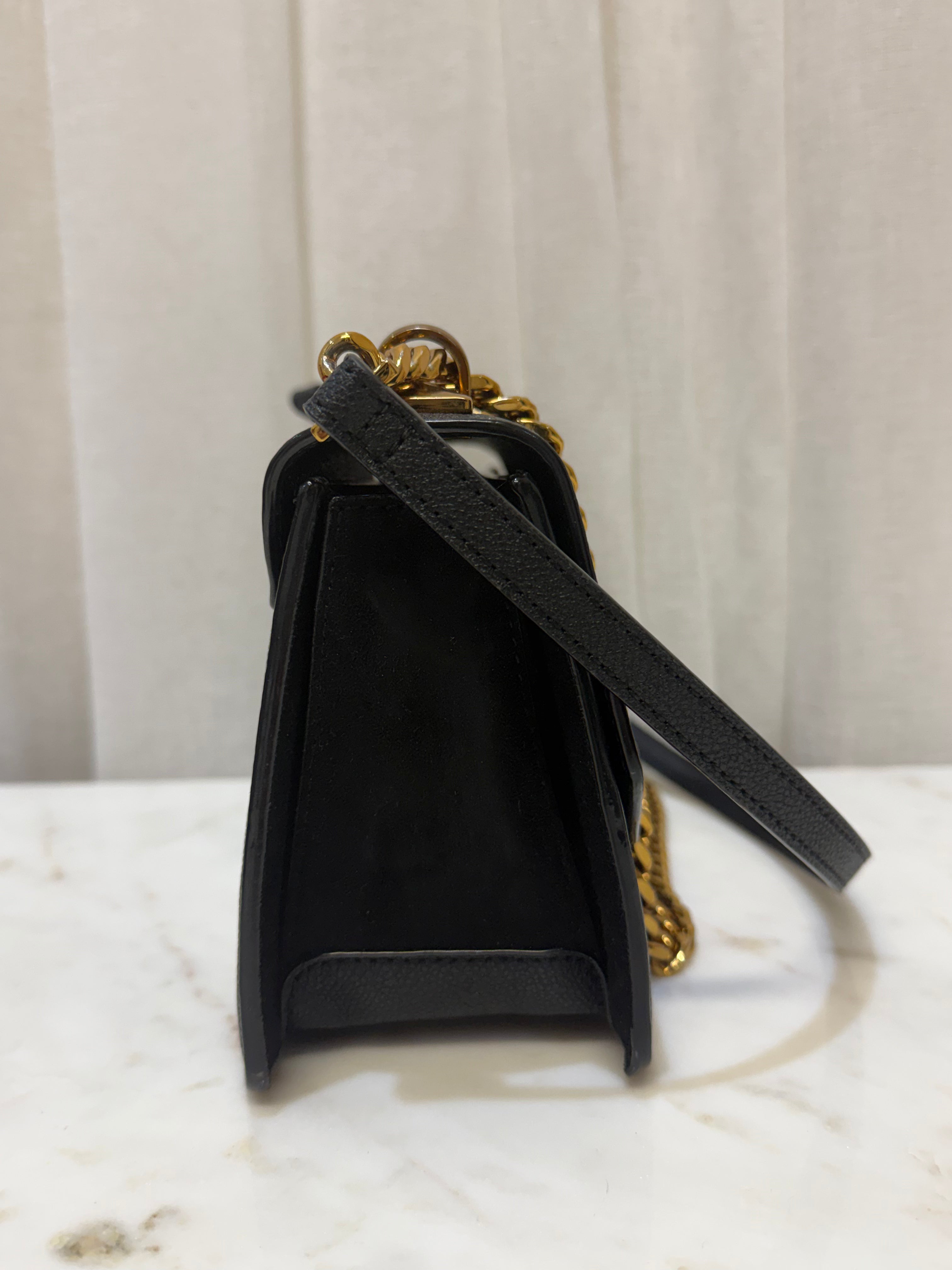 Charles & Keith Black/Gold Bag