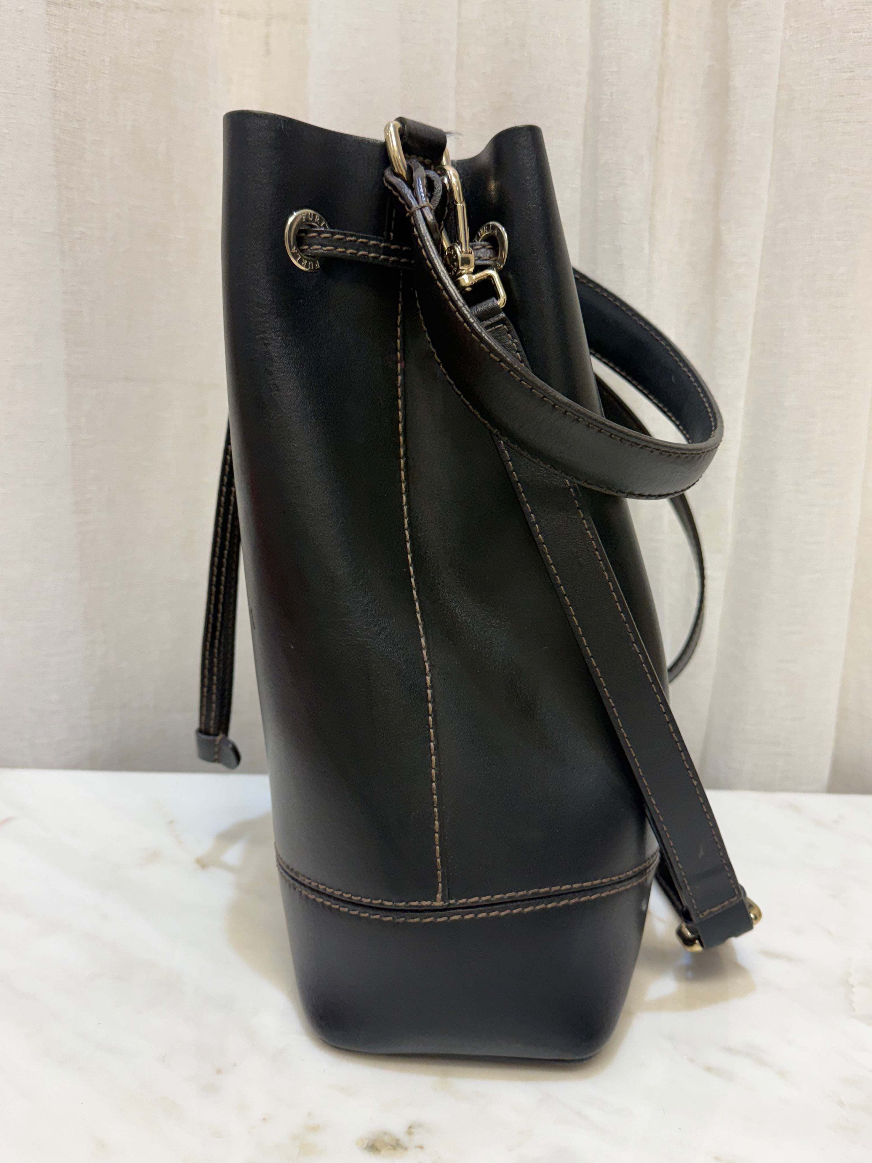 Furla Black Bucket Bag