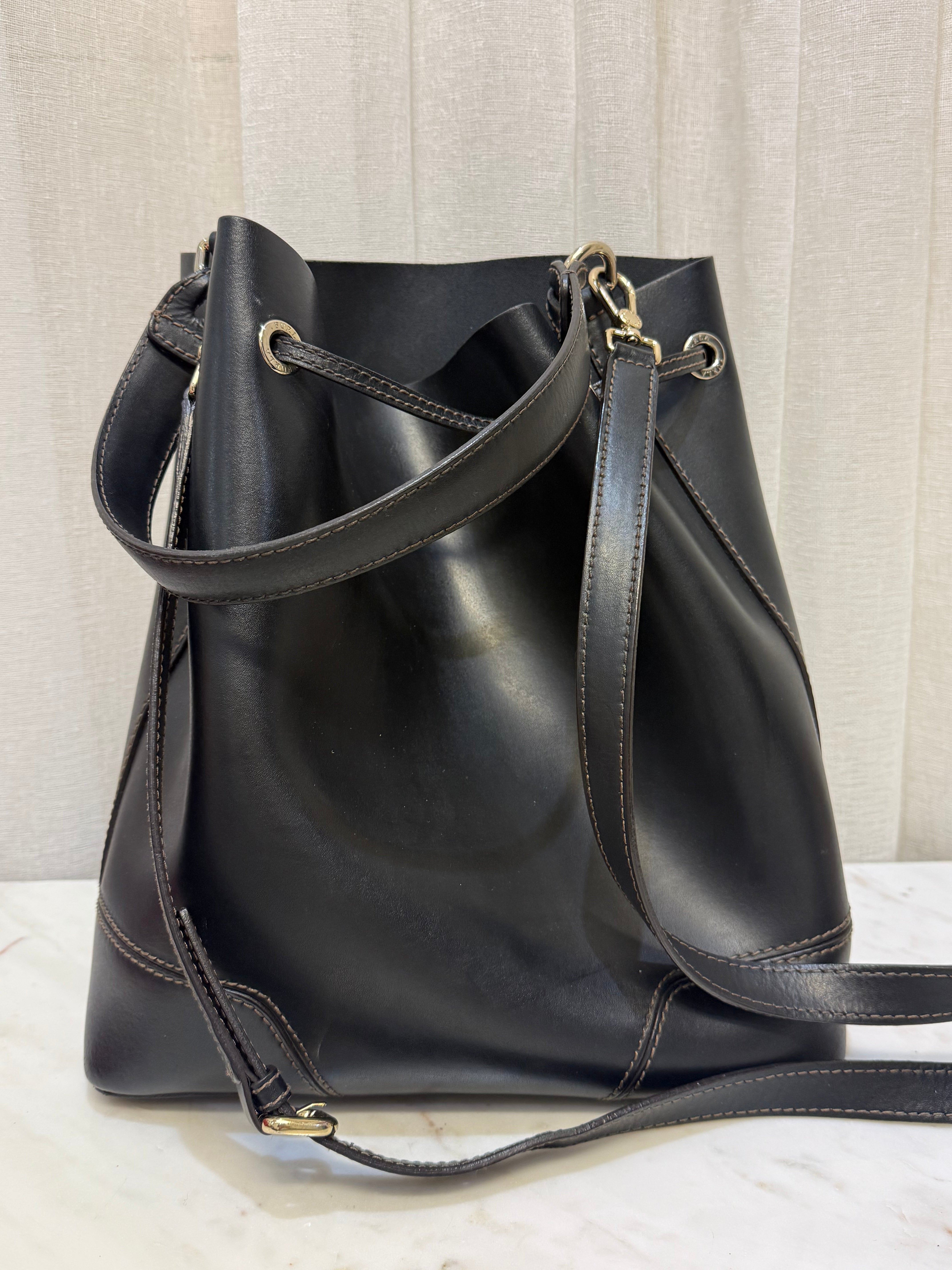 Furla Black Bucket Bag