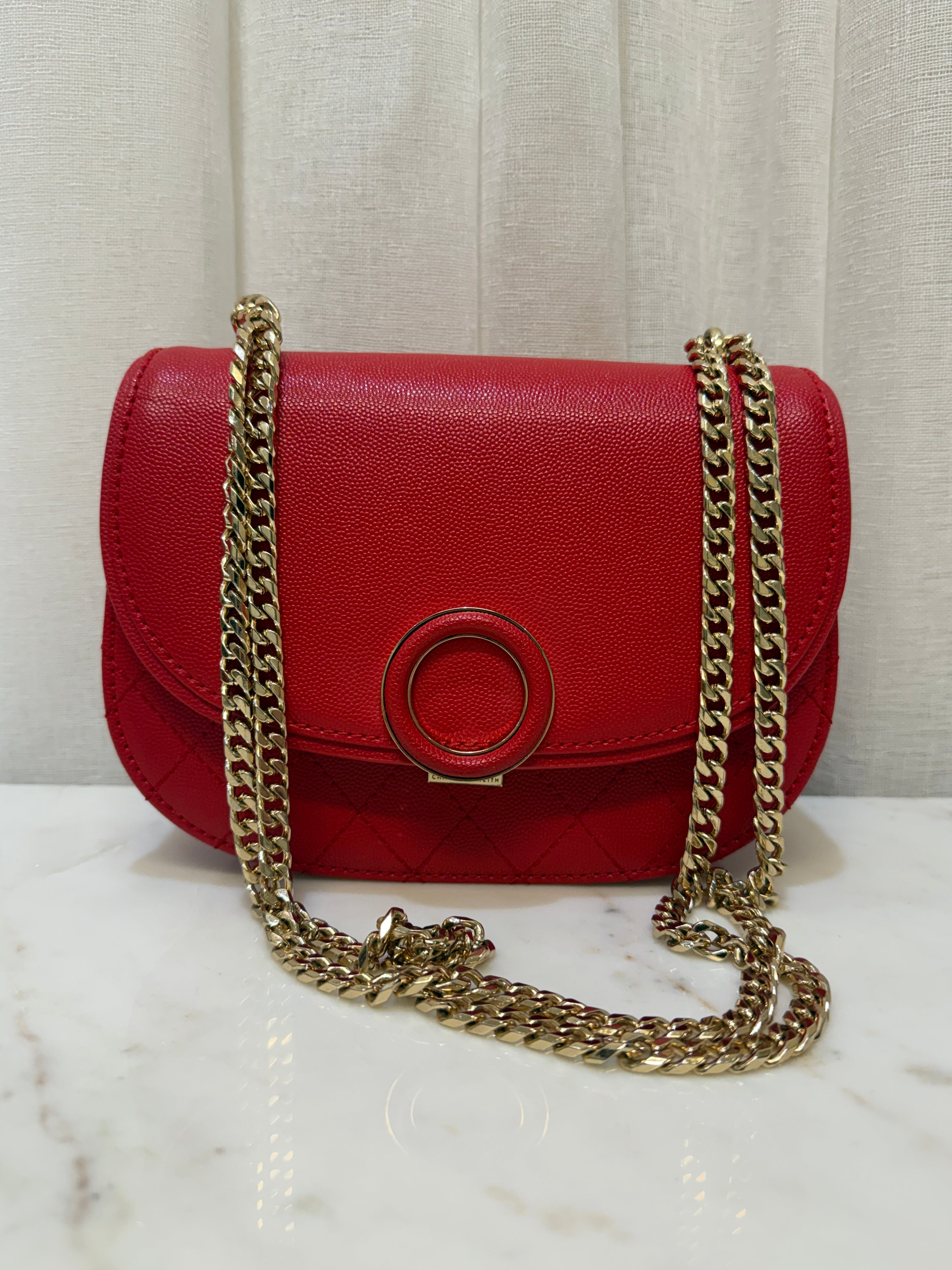 Charles & Keith Red Shoulder Bag
