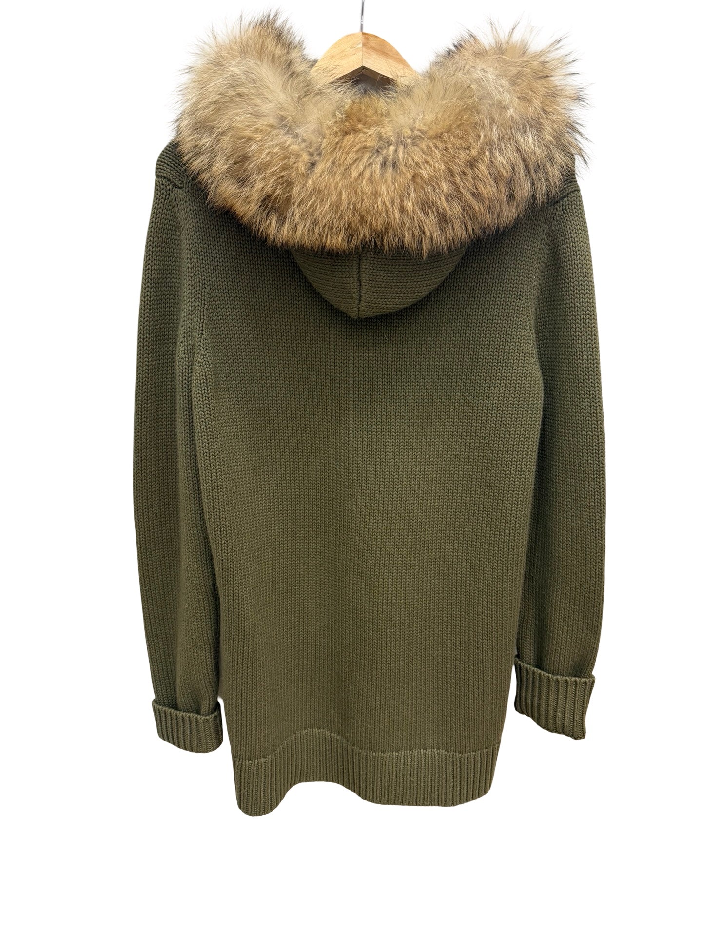 Michael Kors Khaki Hooded Cardigan M