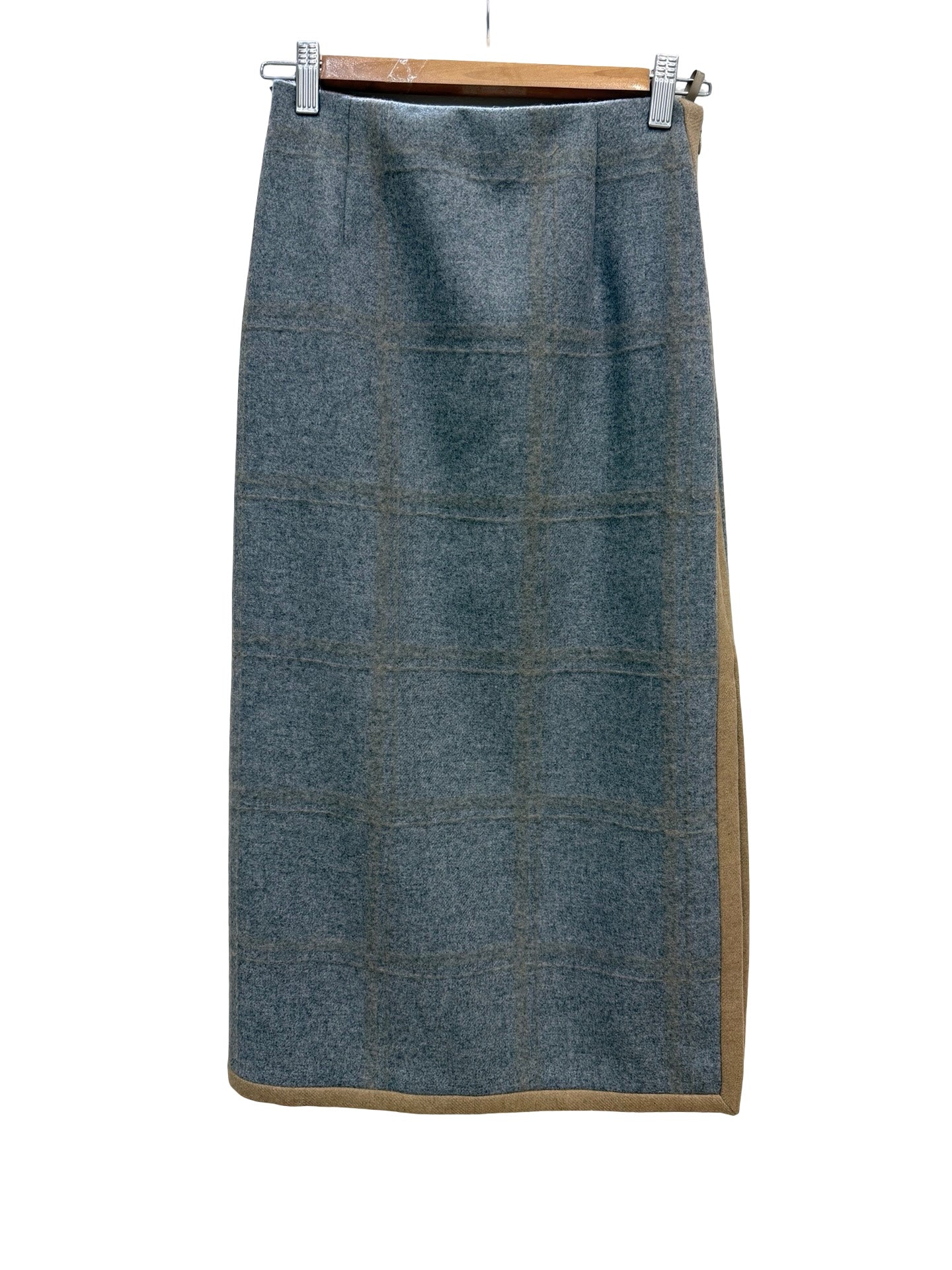 Scanlan Theodore Grey Plaid Skirt 6 BNWT