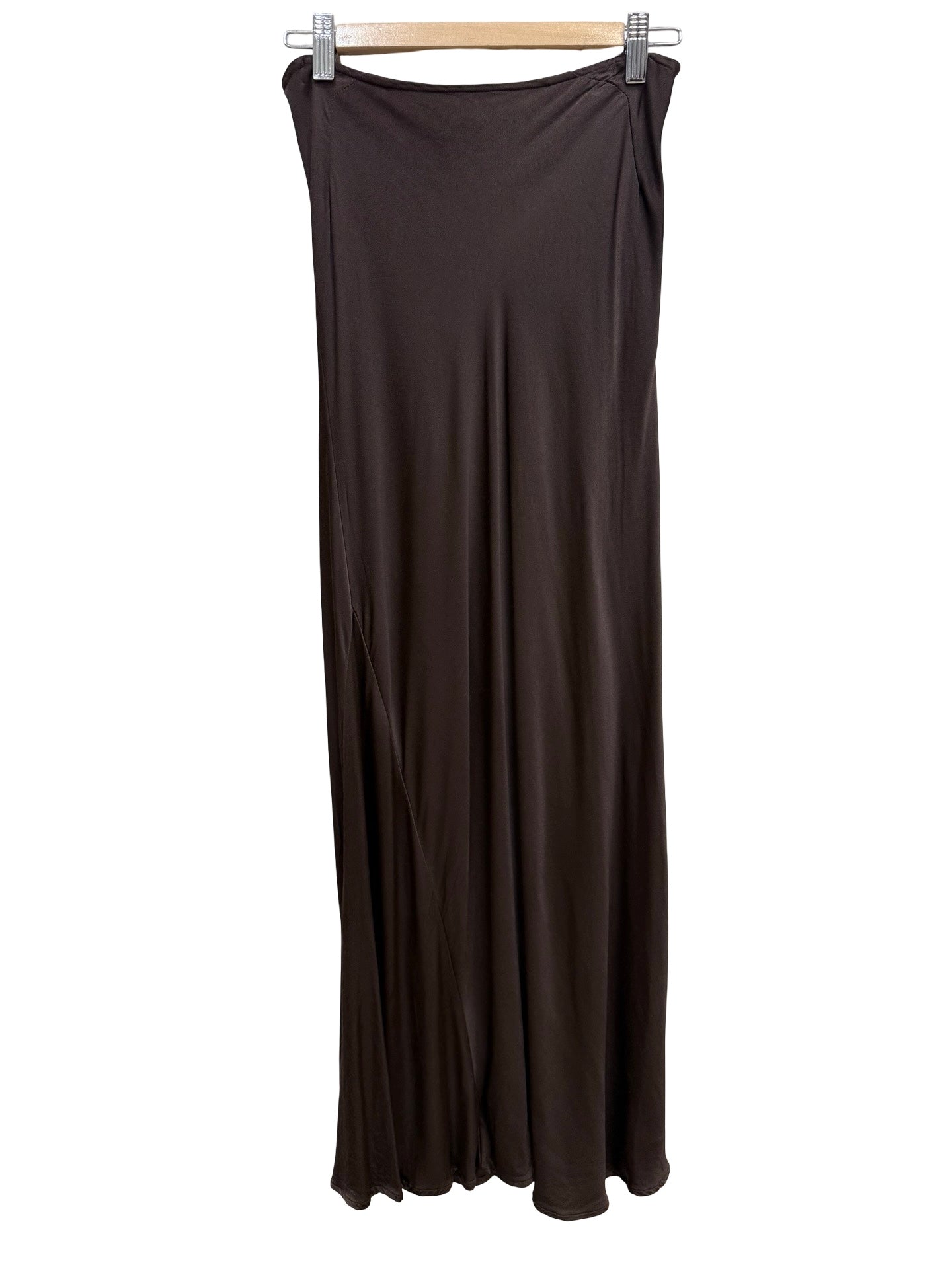 Dissh Chocolate Satin Maxi Skirt 8