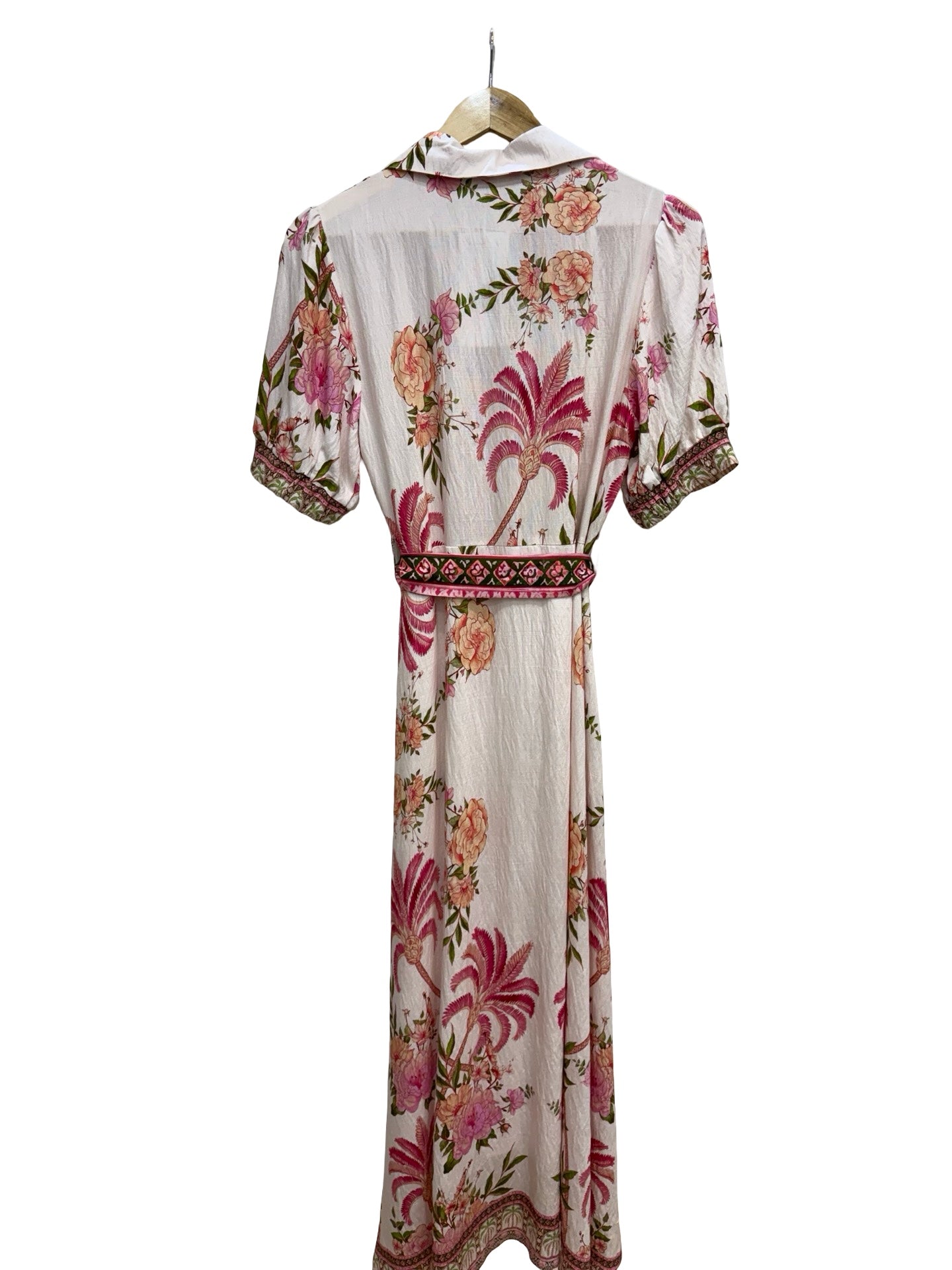 Sambara White & Pink & Green Dress 8