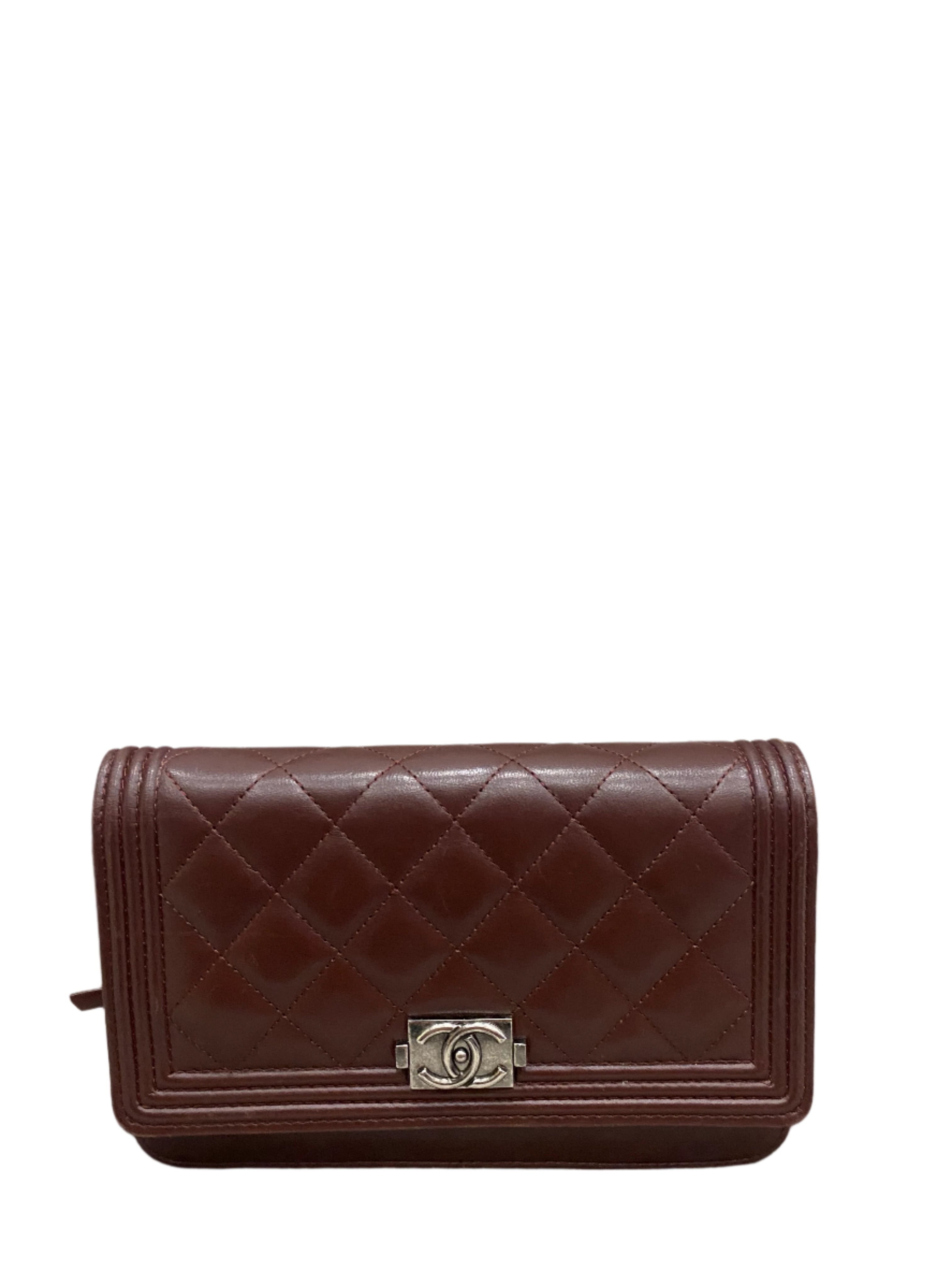 Chanel Boy Burgundy Bag