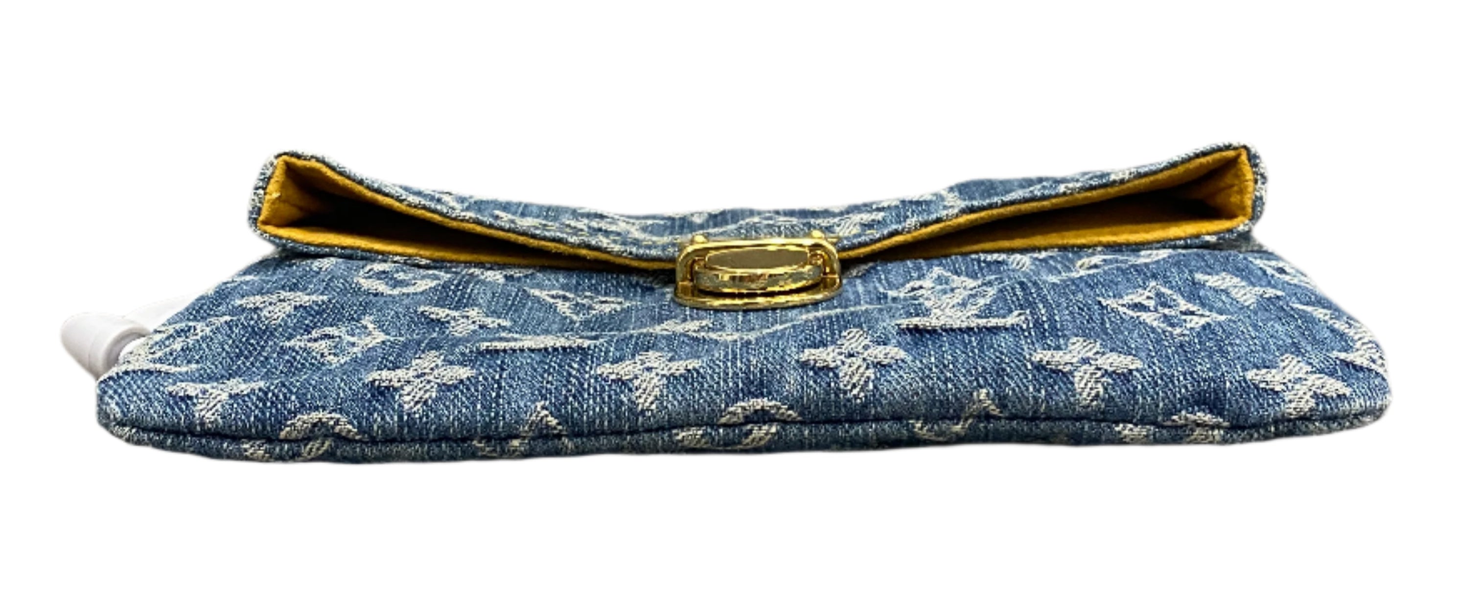 Louis Vuitton Denim Monogram Clutch