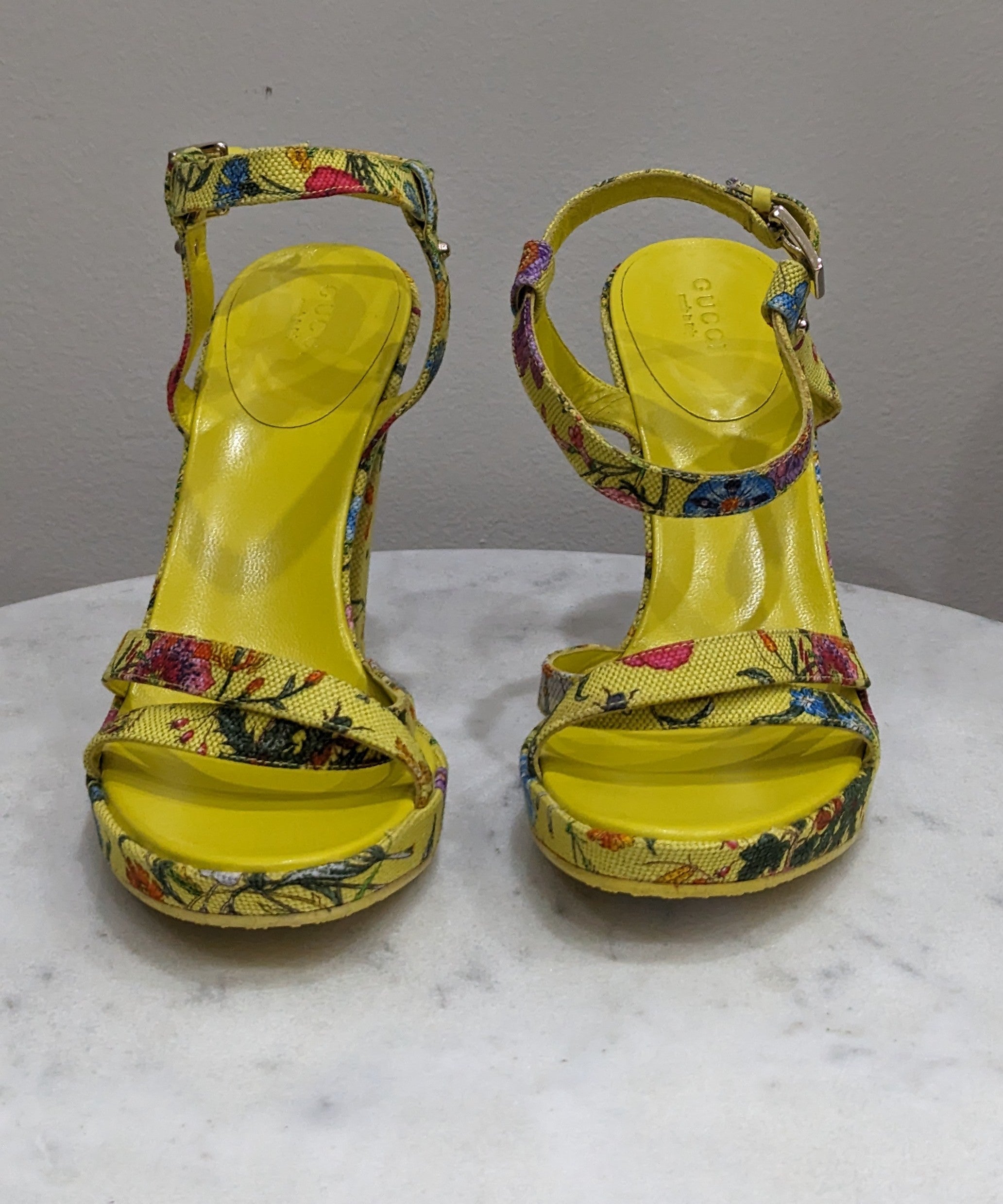 Gucci Yellow Heels 38.5