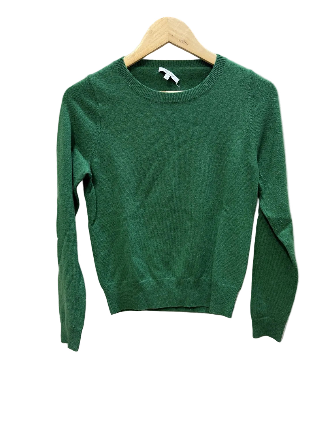 Anna Thomas Green Wool Cashmere Knit front