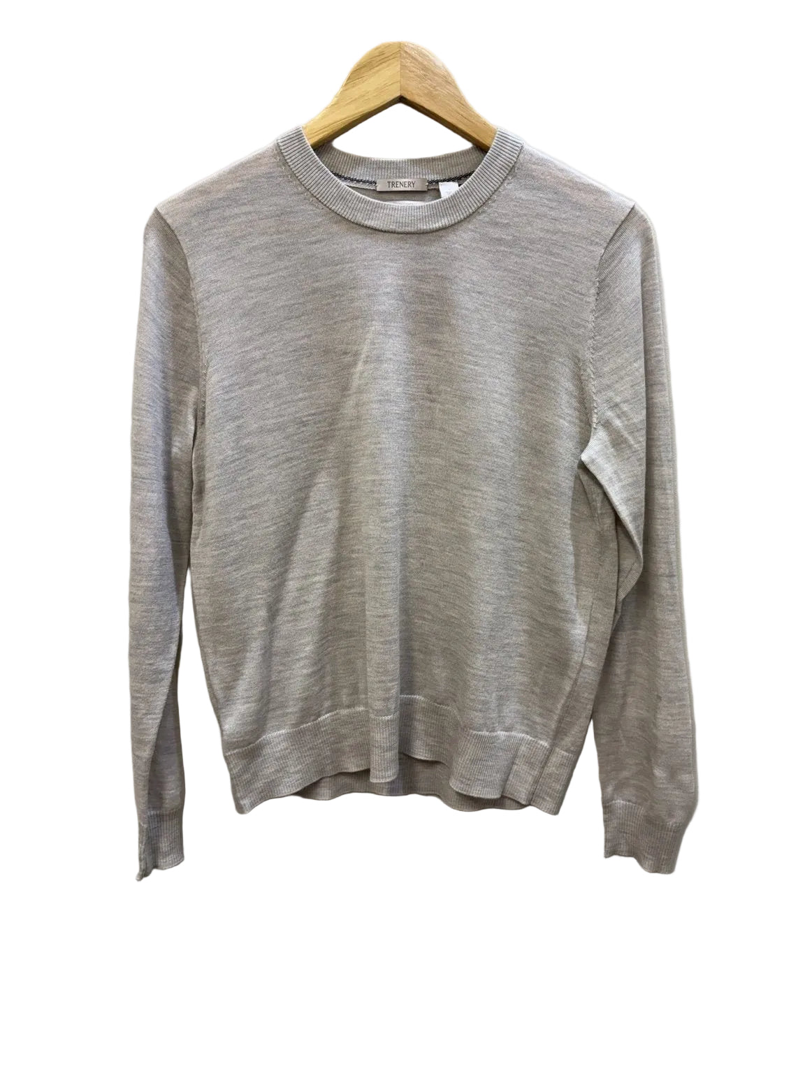 Trenery Grey Extra-Fine Merino Knit front