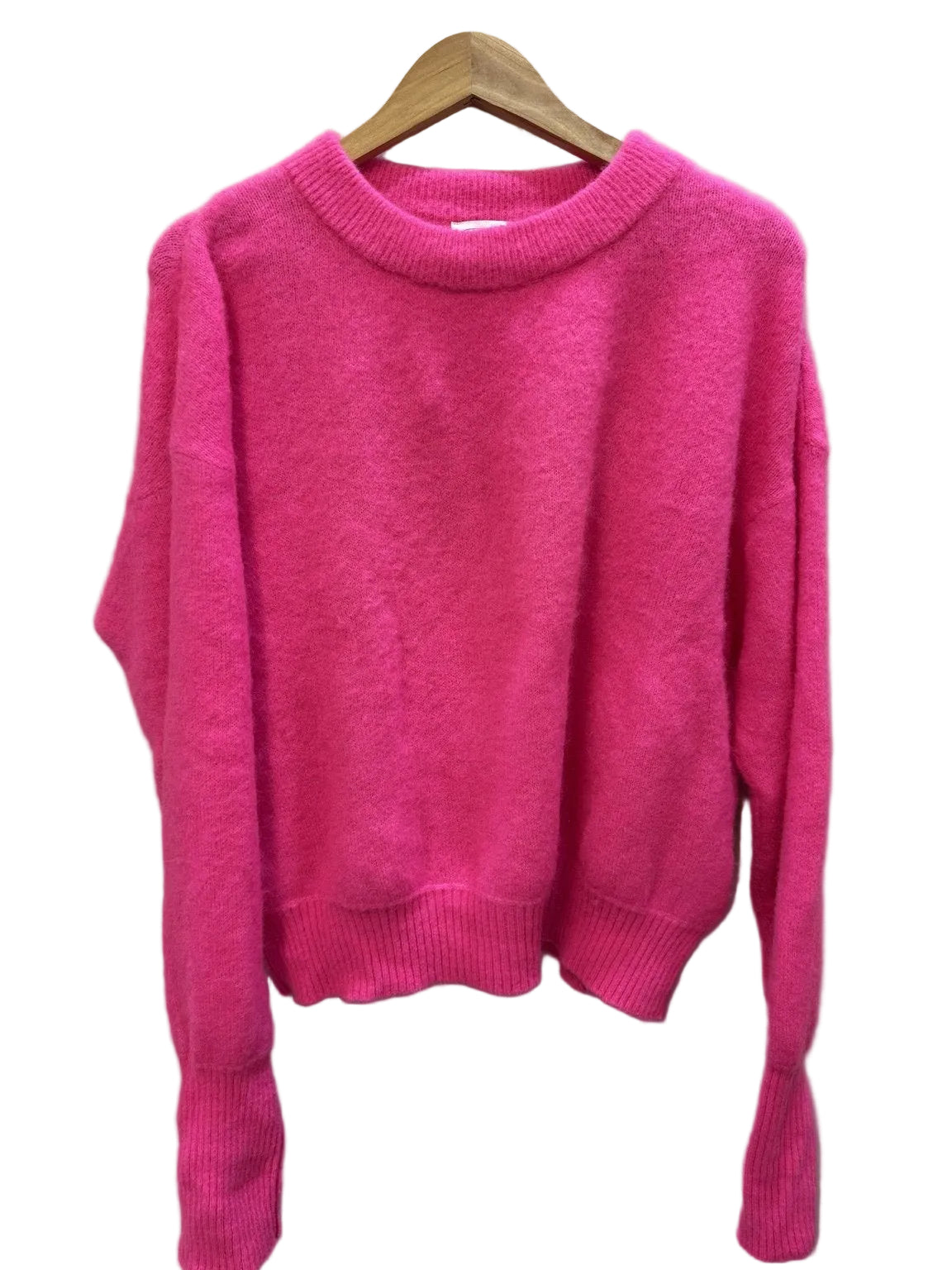 American Vintage Bright Pink Alpaca Wool Knit front