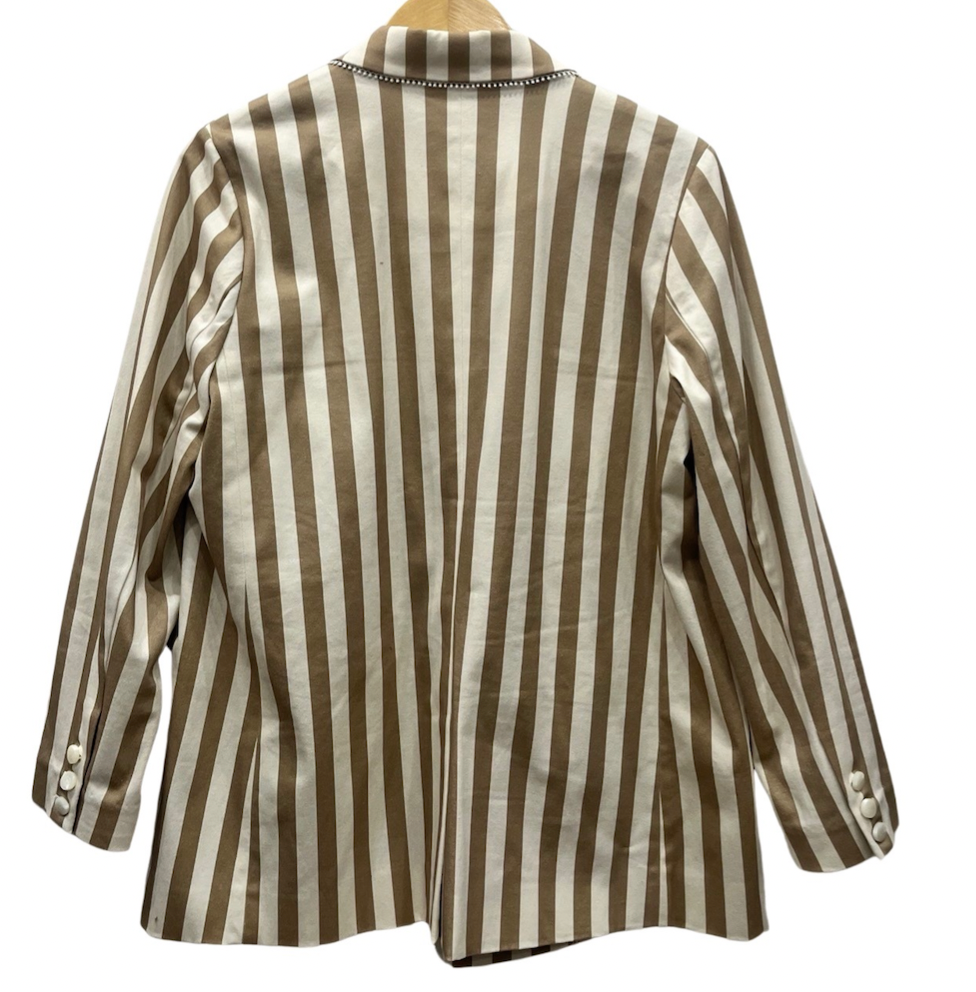 Trelise Cooper Beige Striped Jacket 12