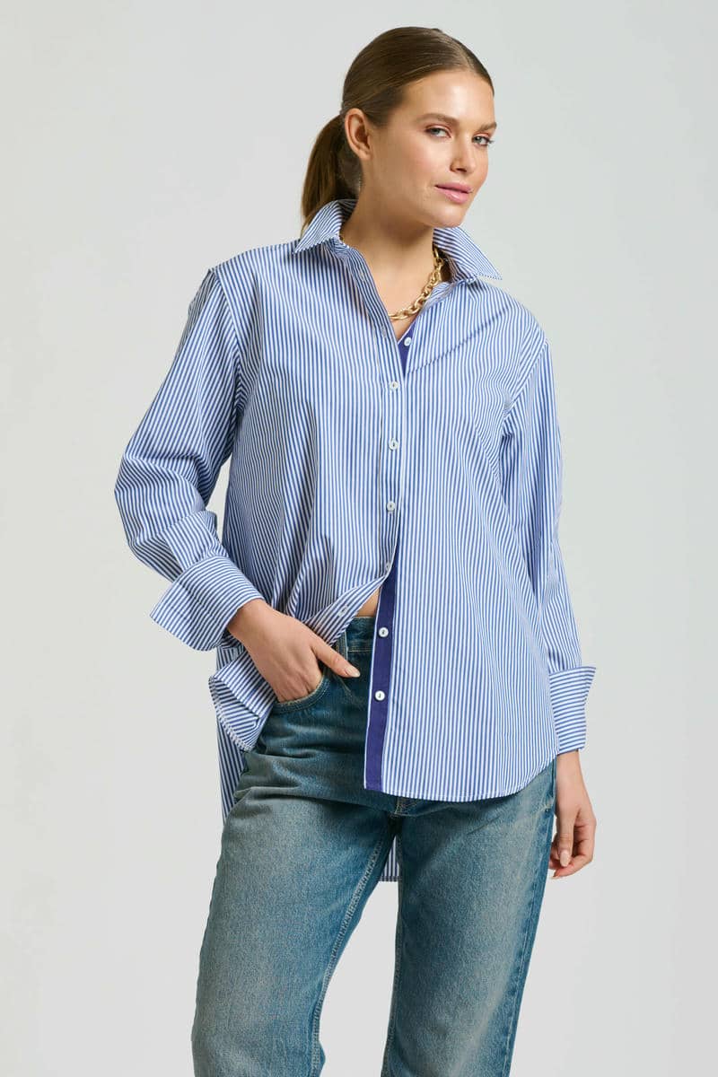 Shirty Blue/White Stripe Shirt