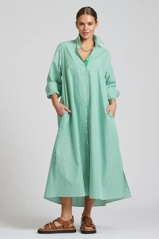 Shirty Green Stripe Dress