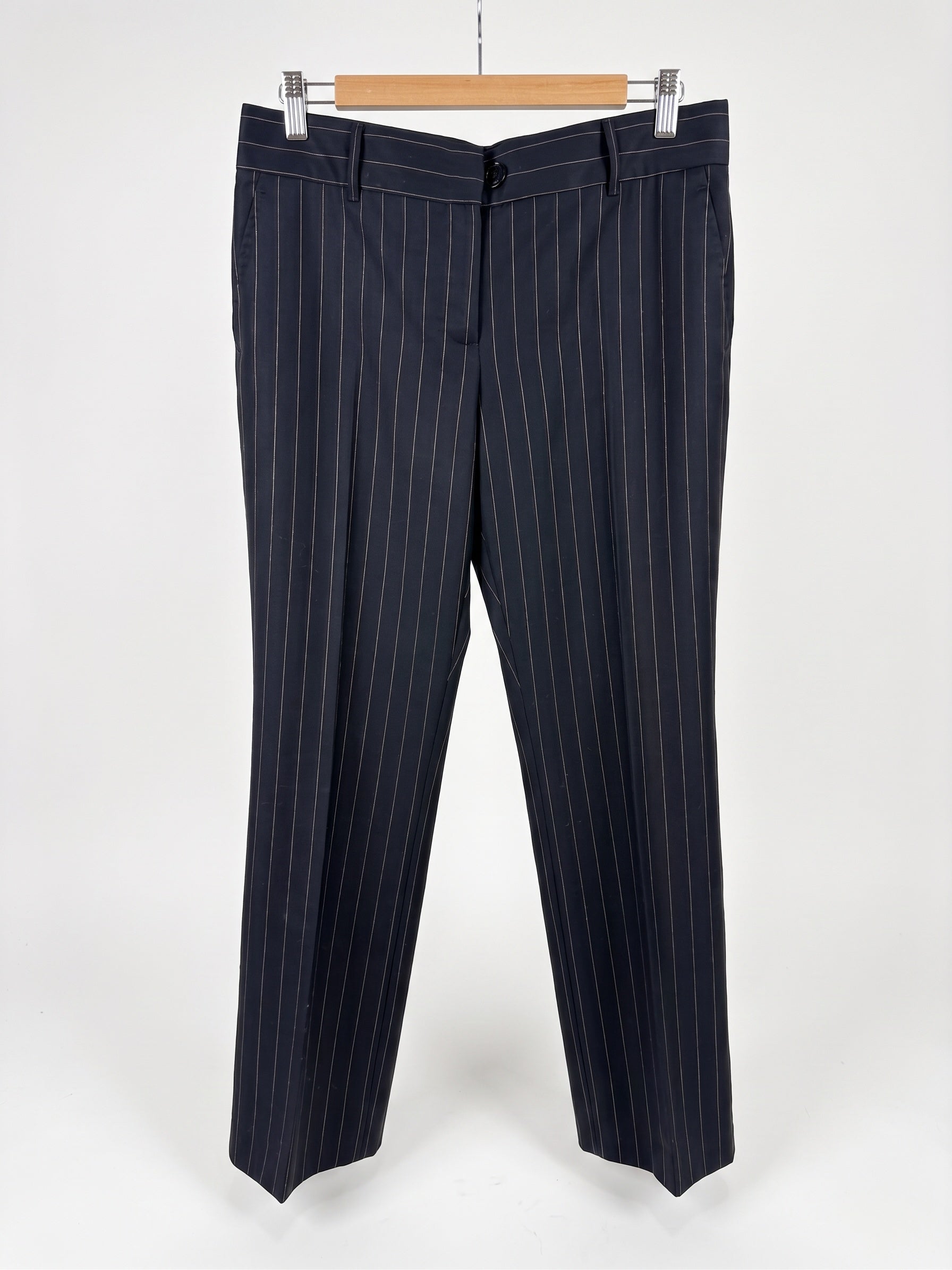 Dolce & Gabbana Black Pinstripe Pants 46