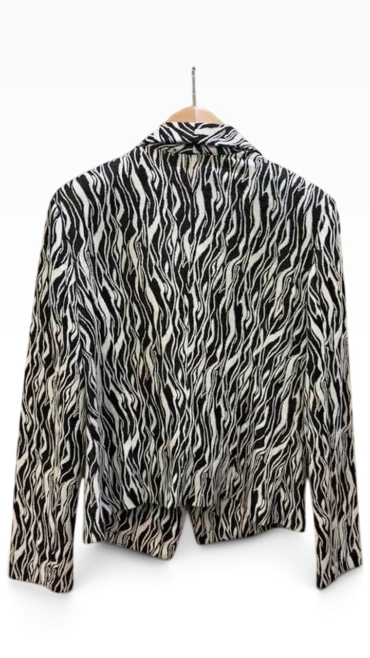 Joseph Ribkoff Black White Blazer 12