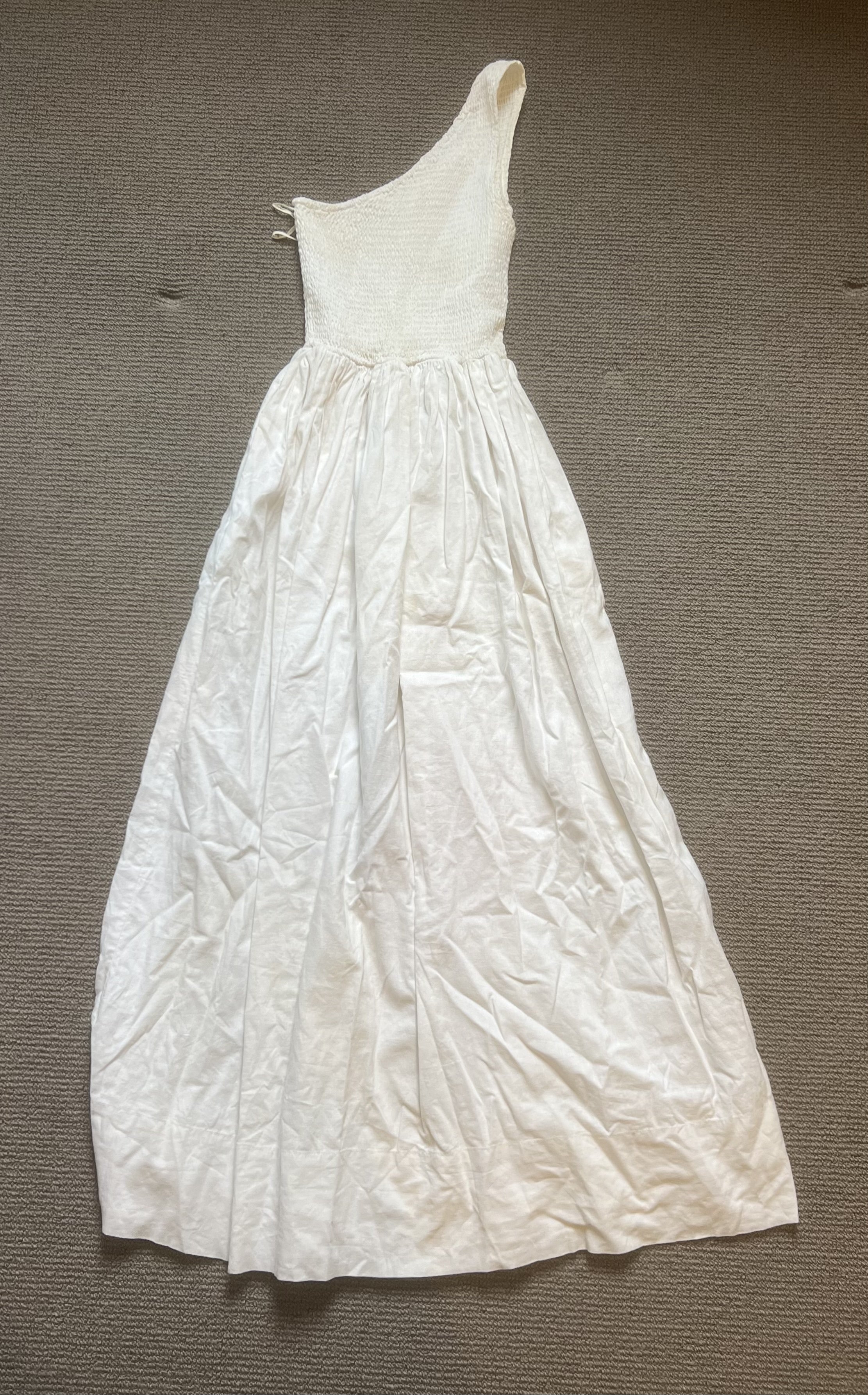 Bare White One Shoulder Dress XS
