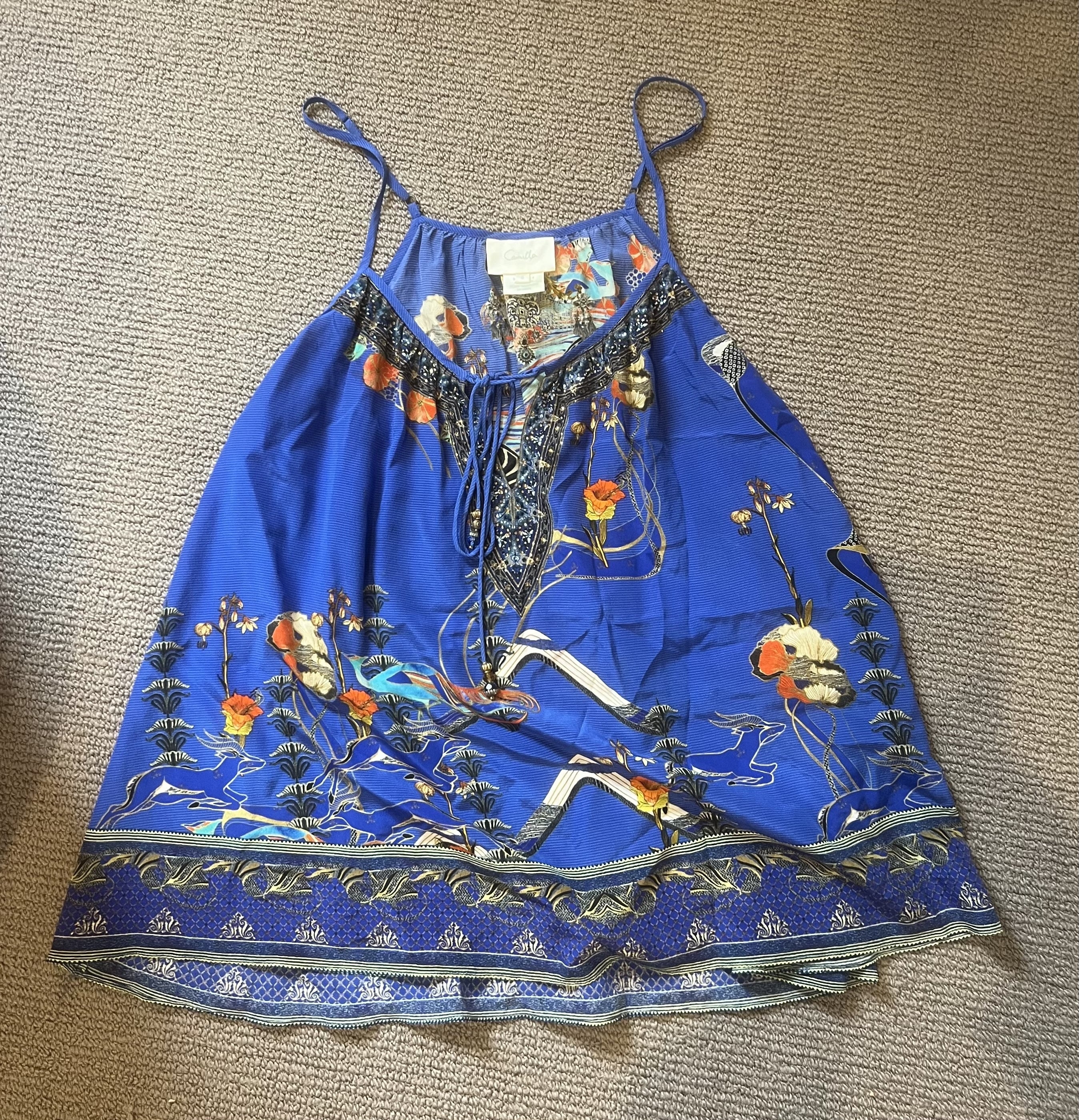 Camilla Blue Camisole Top S