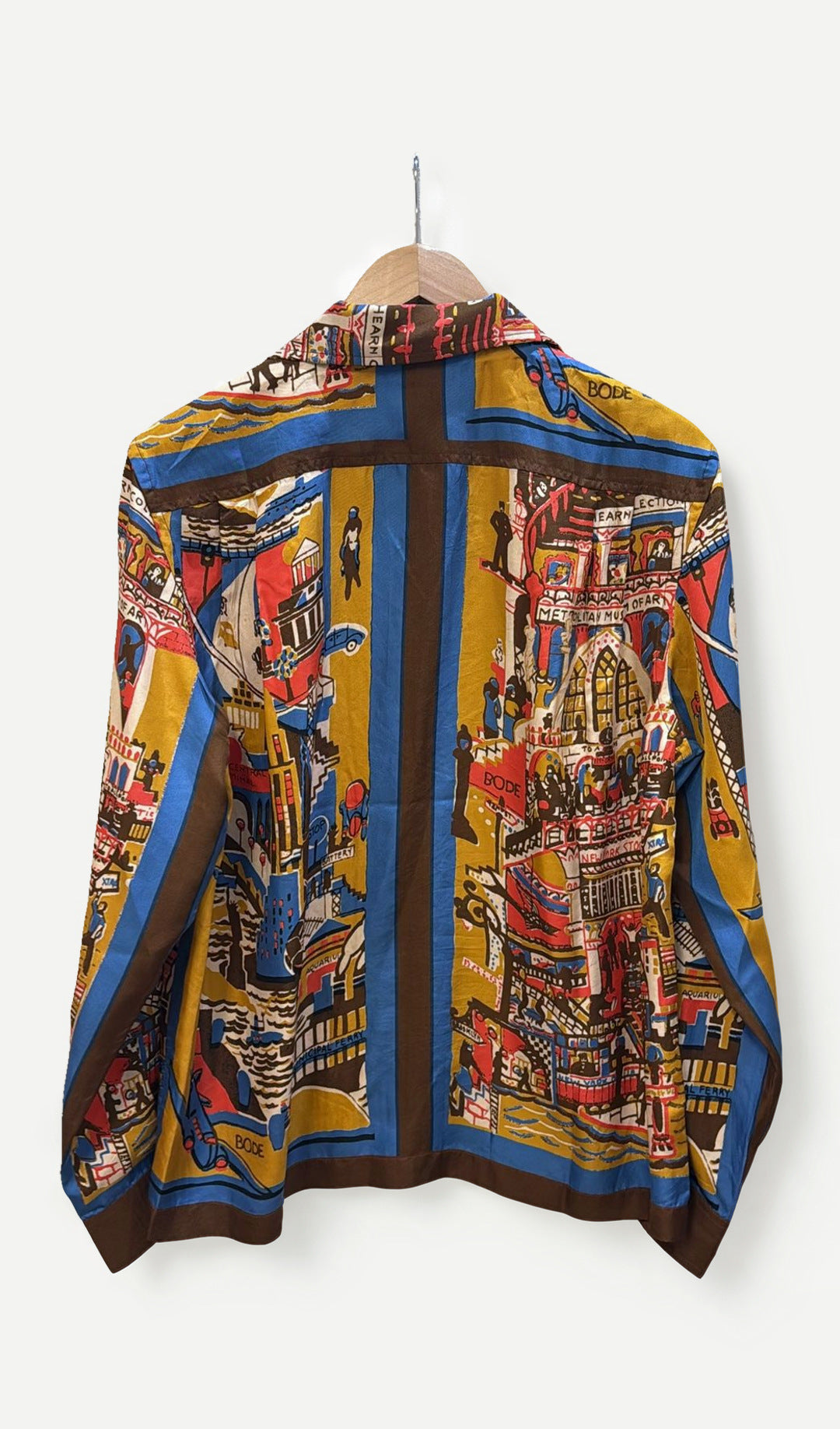 Bode Silk Printed Shirt M