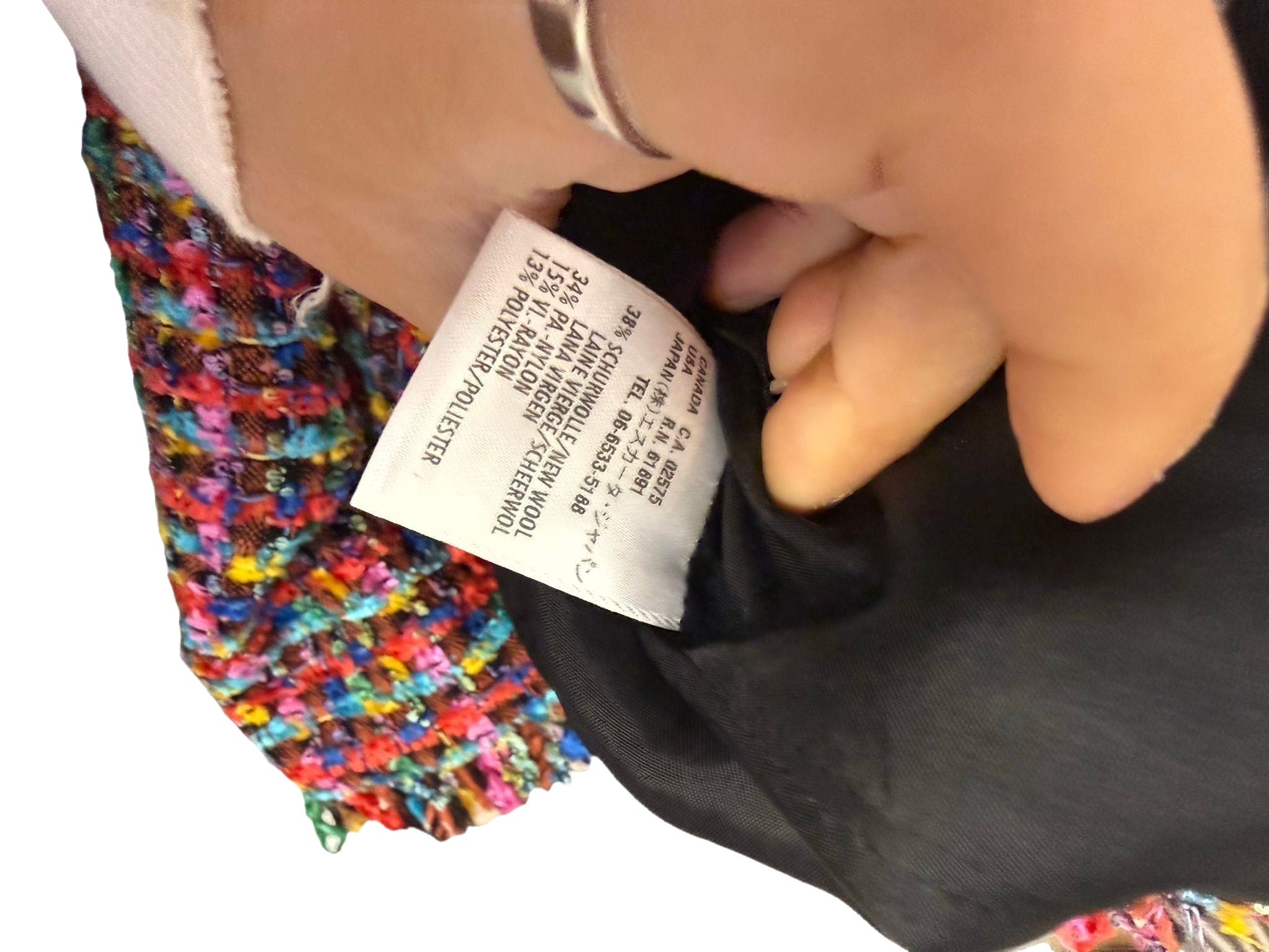 Escada Multicolour Tweed Blazer 38