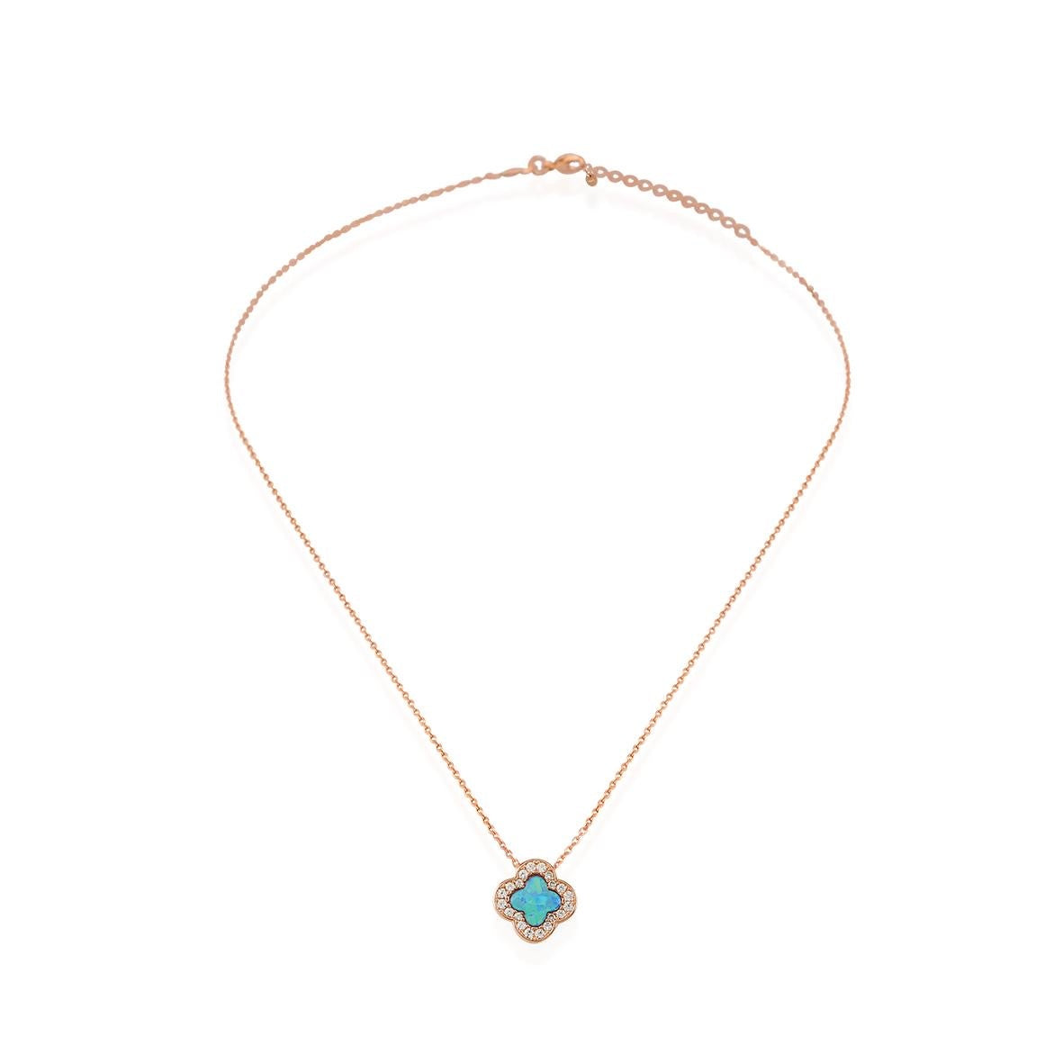 Kurshuni  Flower Necklace with White Opalite