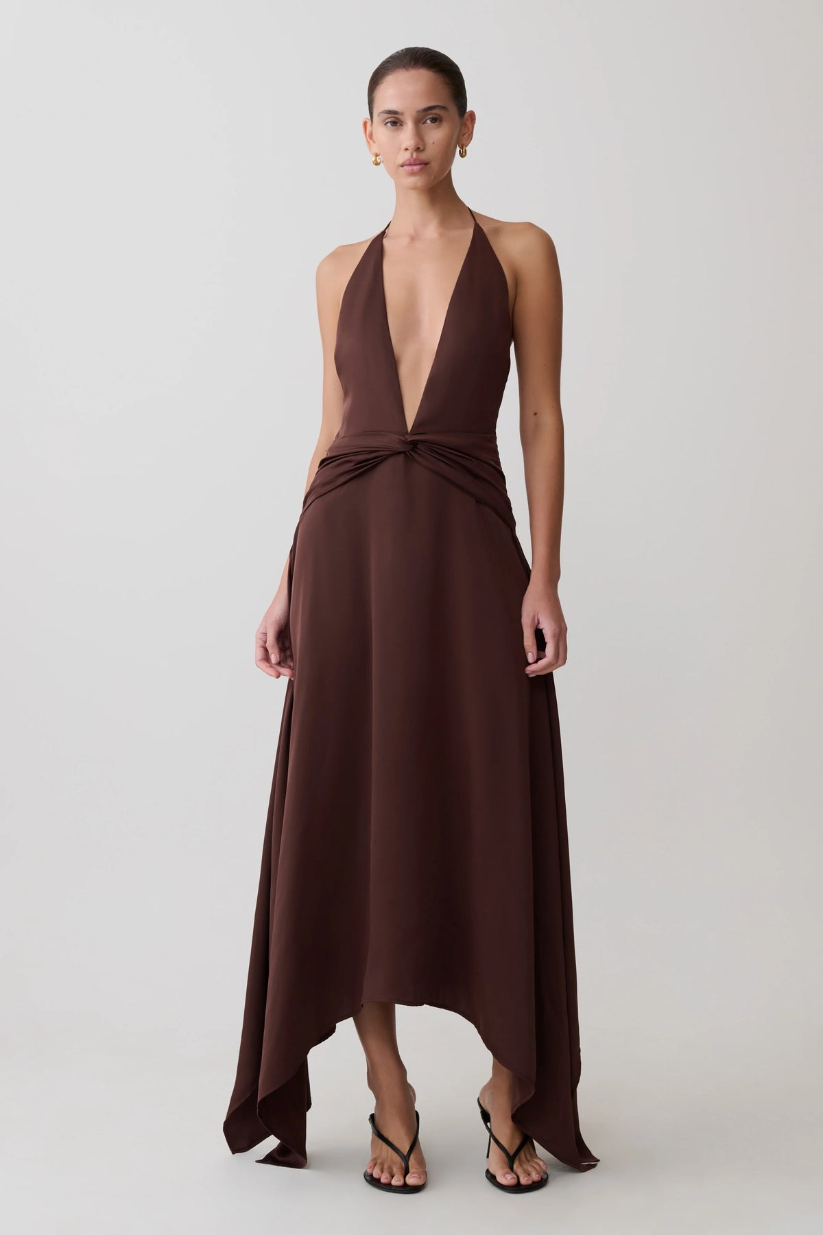 Meshki Chocolate Midi Dress XS