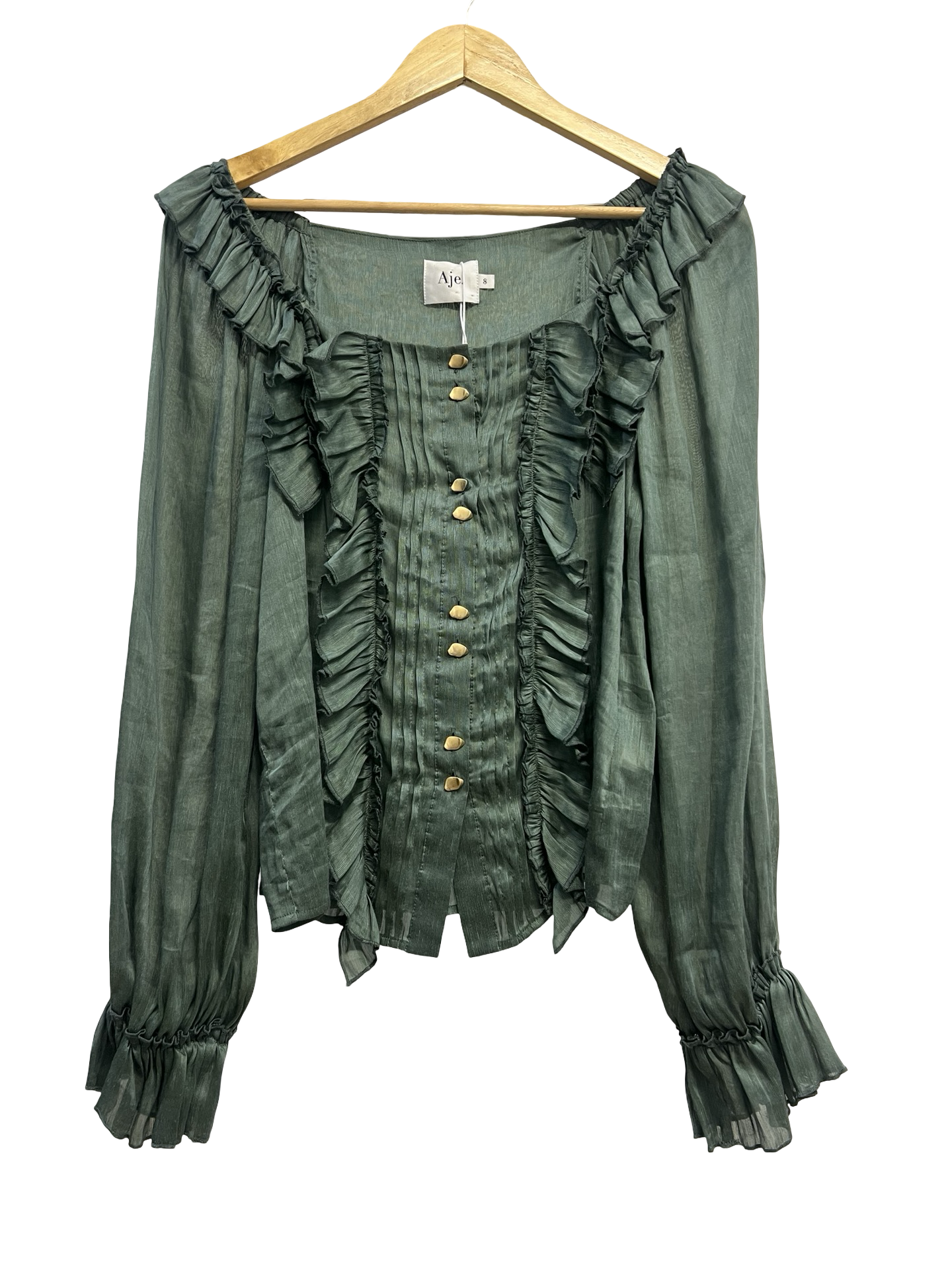 Aje Green Blouse 8