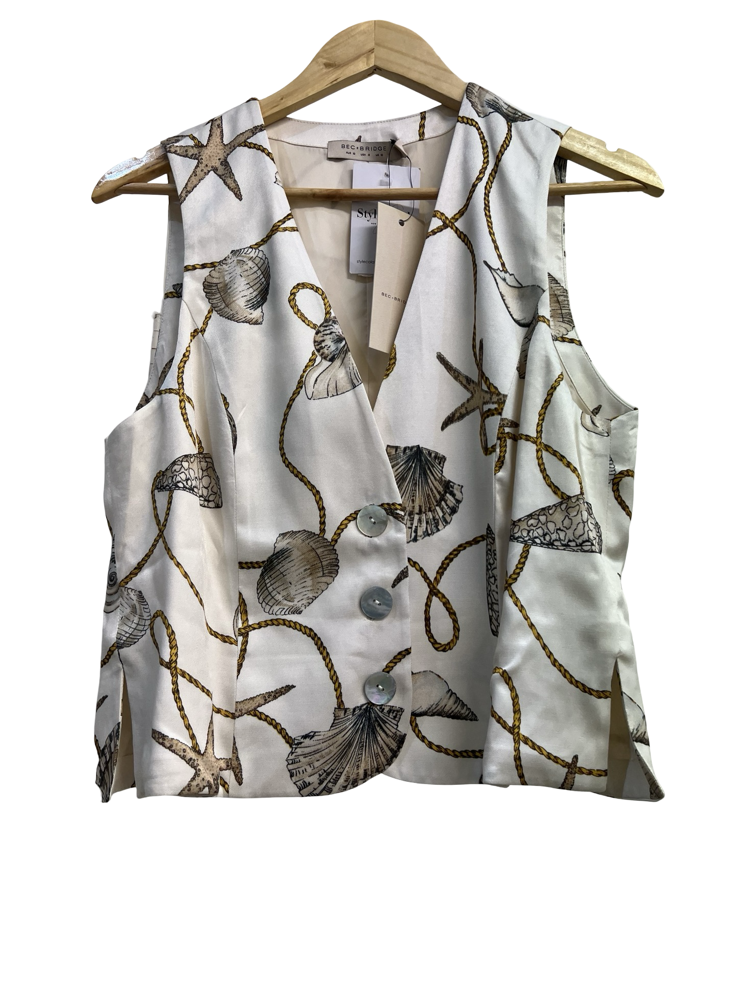 Bec & Bridge White Vest S NWT
