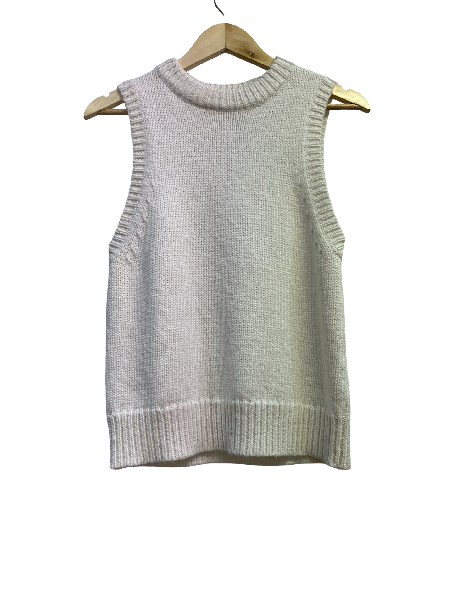 Lee Mathews White Wool Vest S