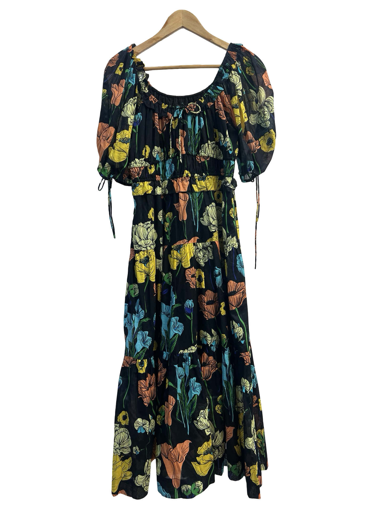 Trelise Cooper Blk Flrl Dress 14