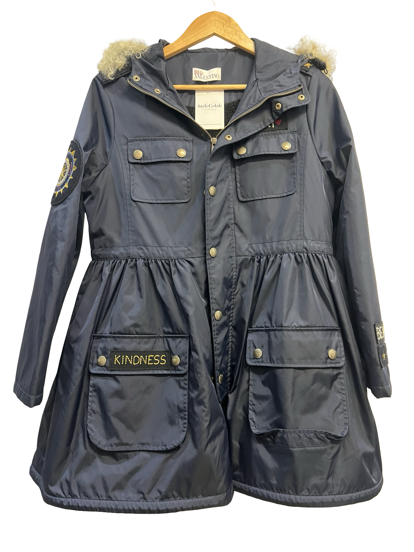 Valentino Navy Coat 44
