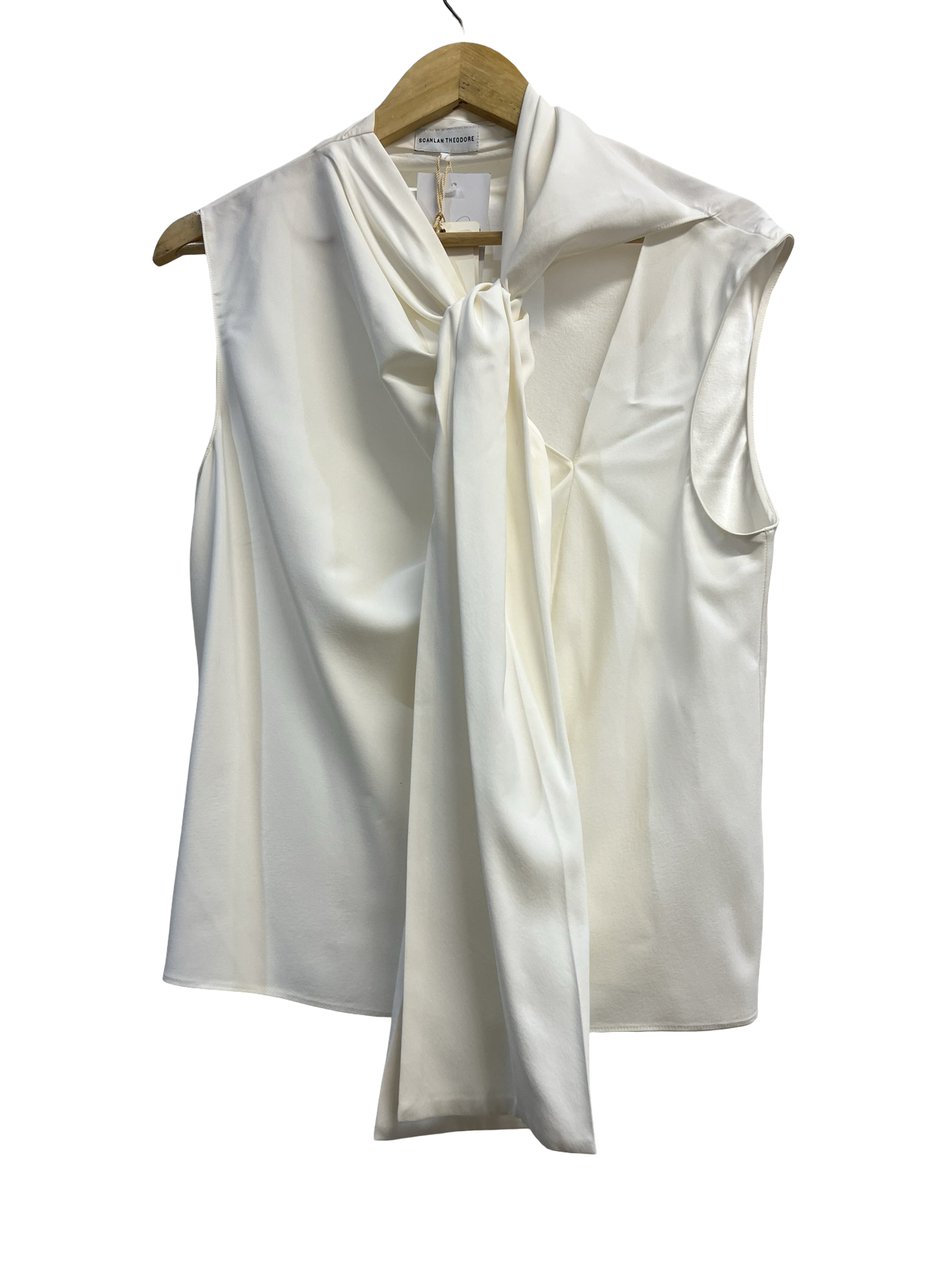 Scanlan Theodore Cream Silk Shirt 12 NWT