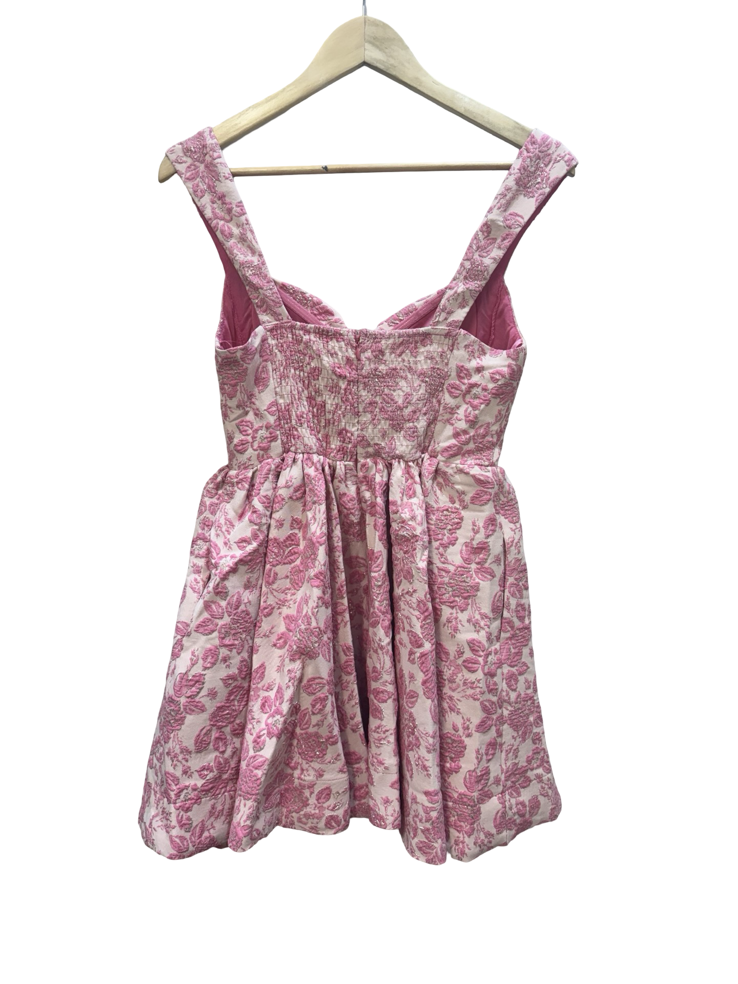 Mable Pink Floral Suspender Dress S