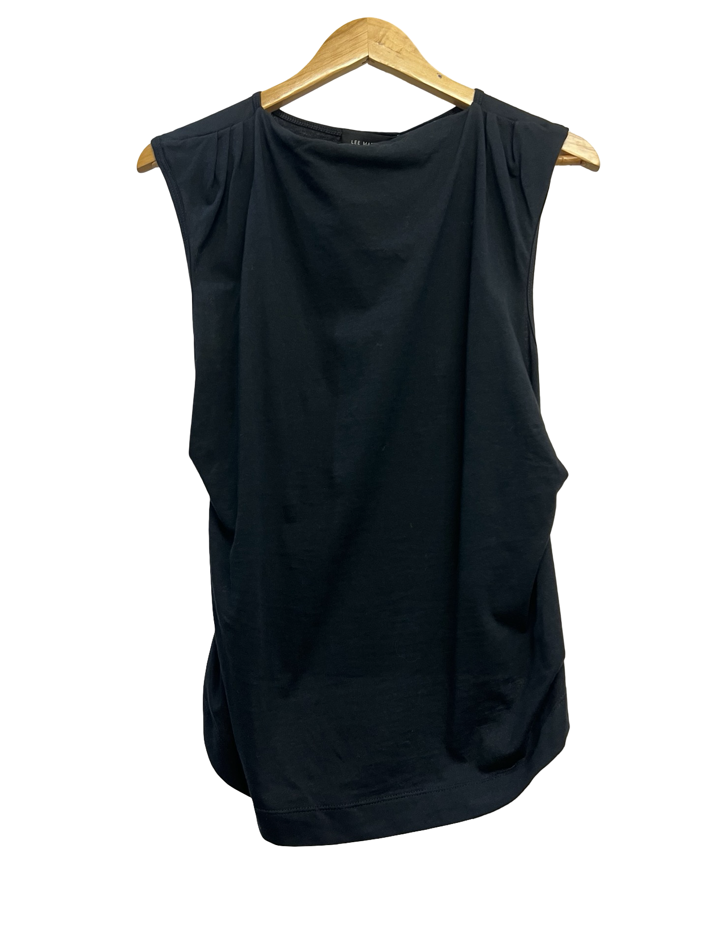 Lee Matthews Black High Neck Top L NWT