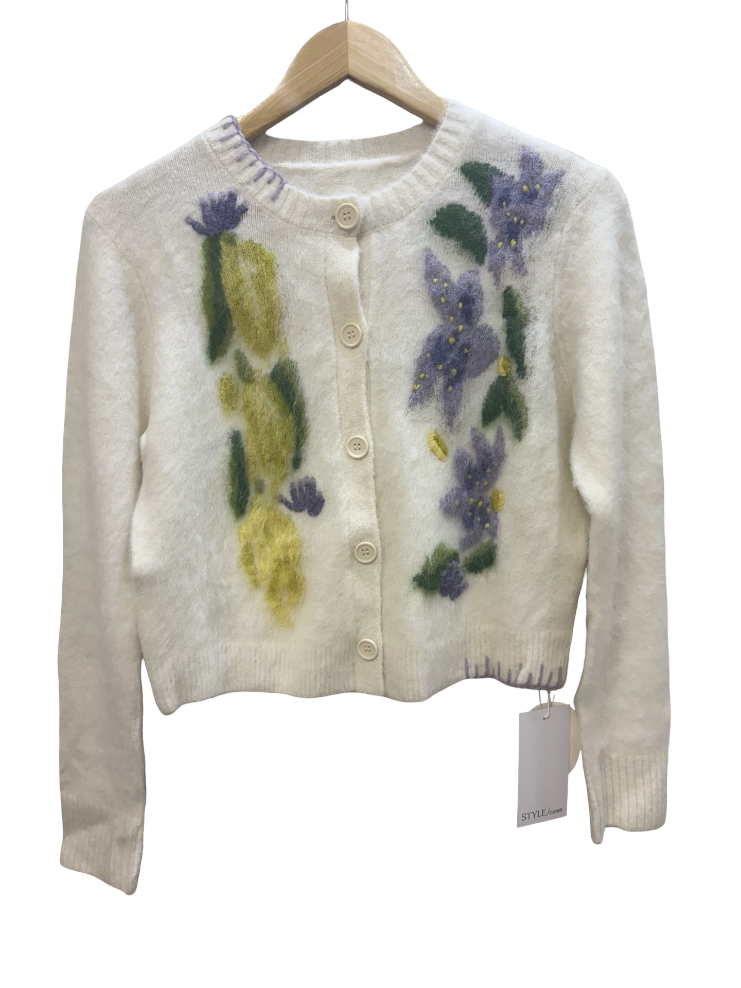 La Mode Classique White Cardigan S