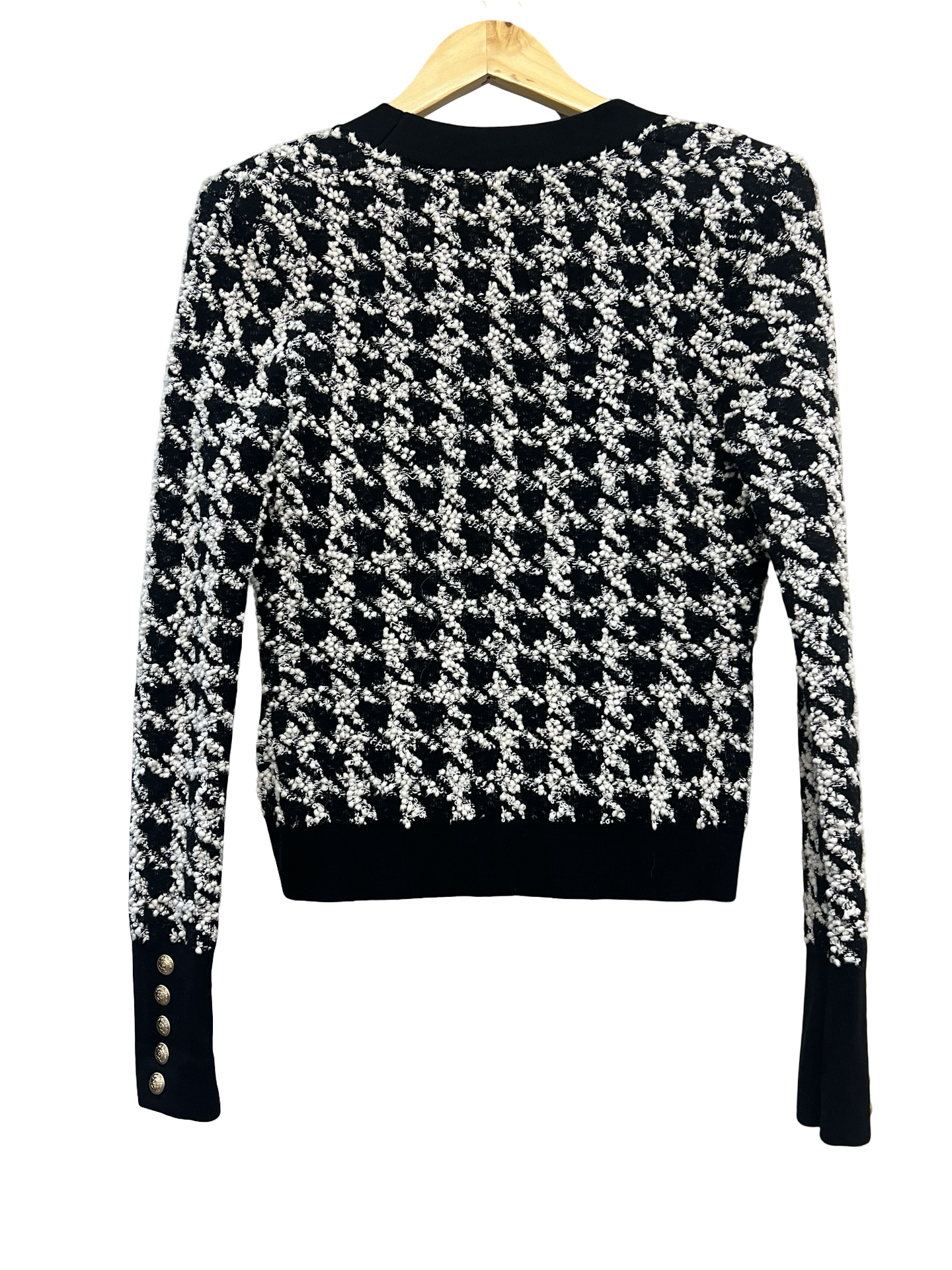 Balmain Black/ White Knit Jacket 36