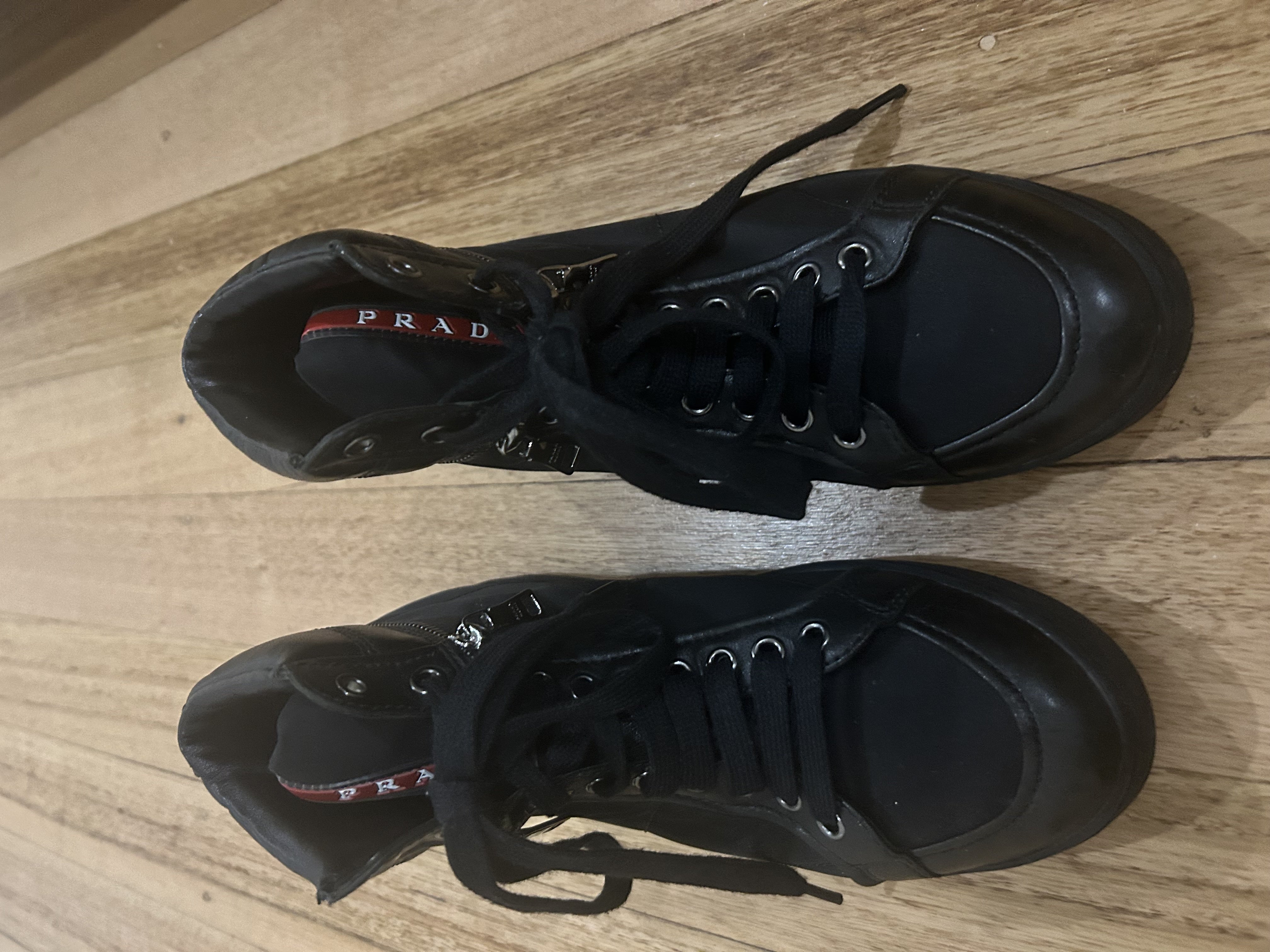 Prada Black High-Top Runners 37