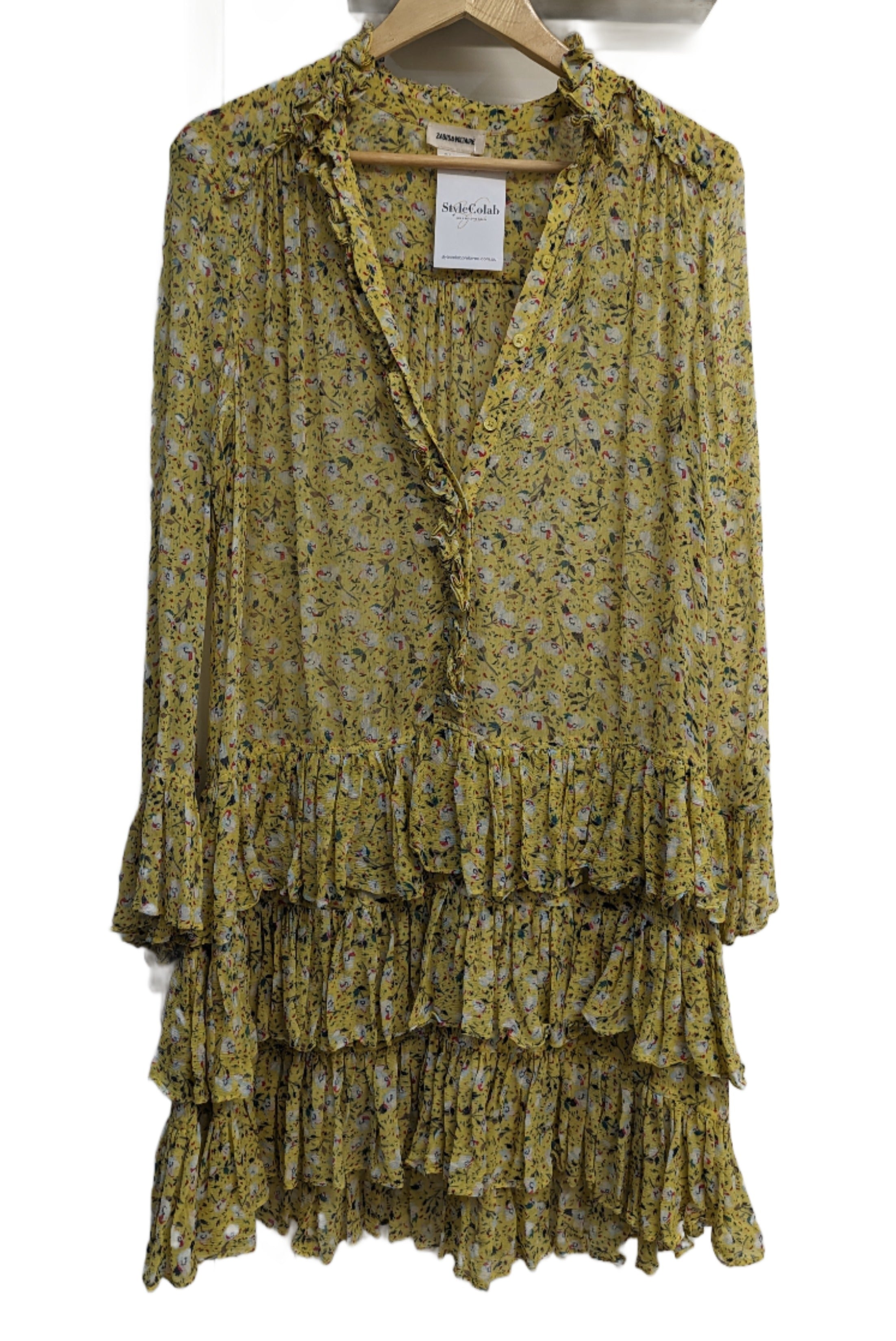 Zadig & Voltaire Yellow Floral Dress