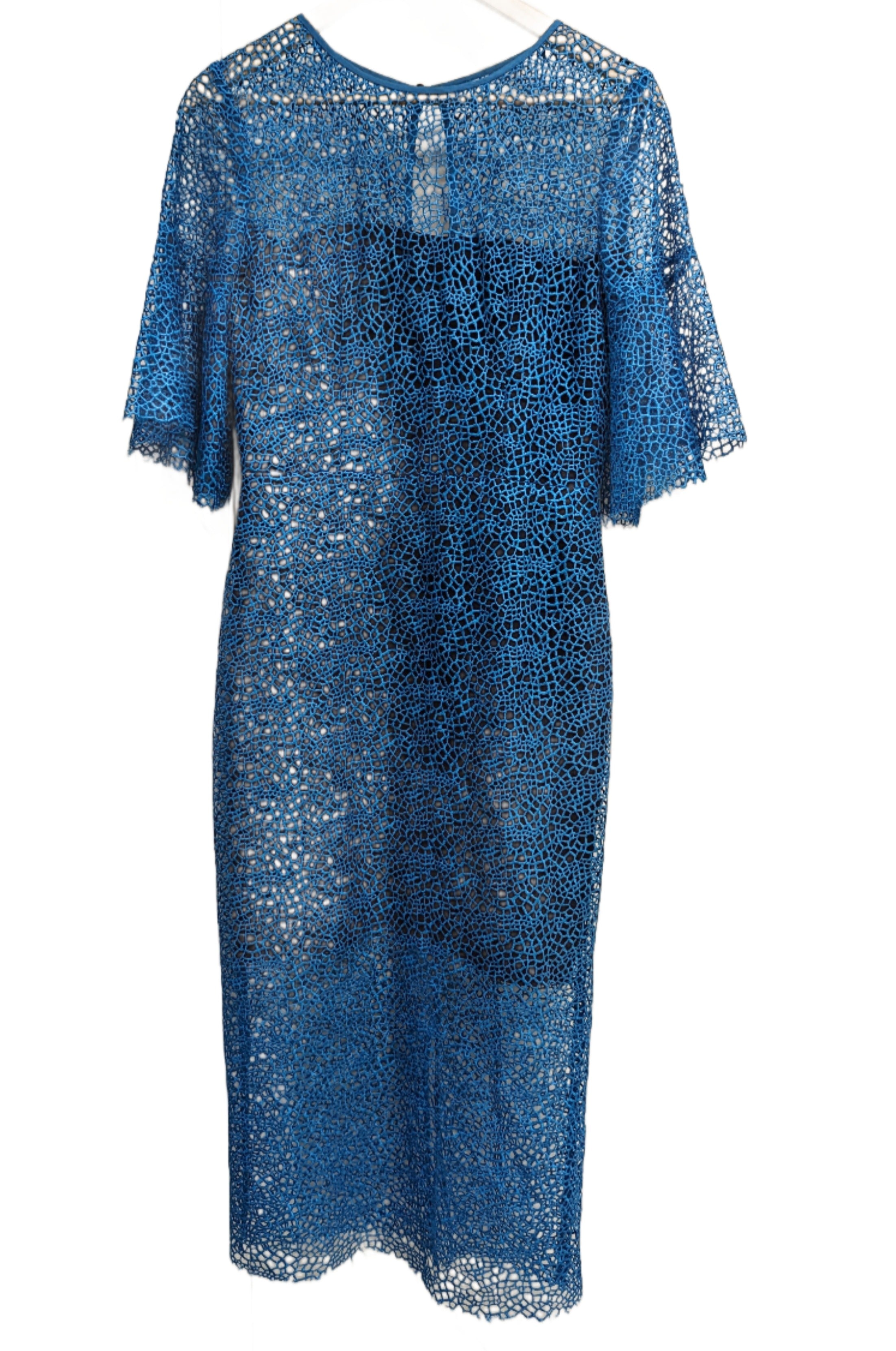 Smart Blue Netting Dress