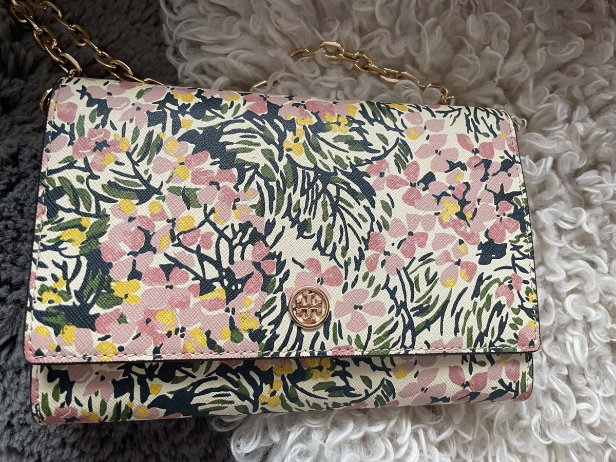 Tory Burch Multicolour Floral Chain Shoulder Bag