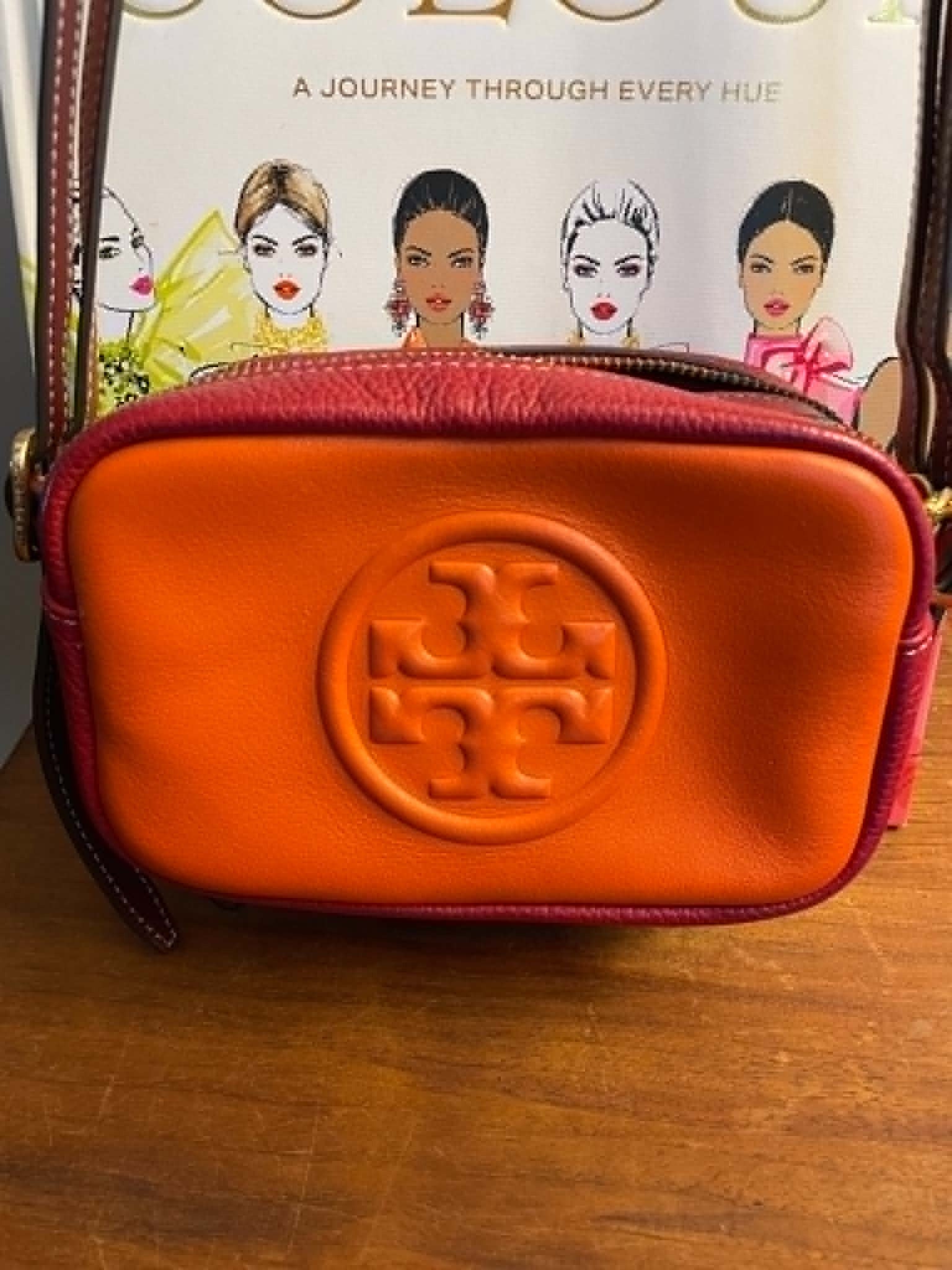 Tory Burch Perry Bombé Mini Coulor-Block Crossbody Bag.